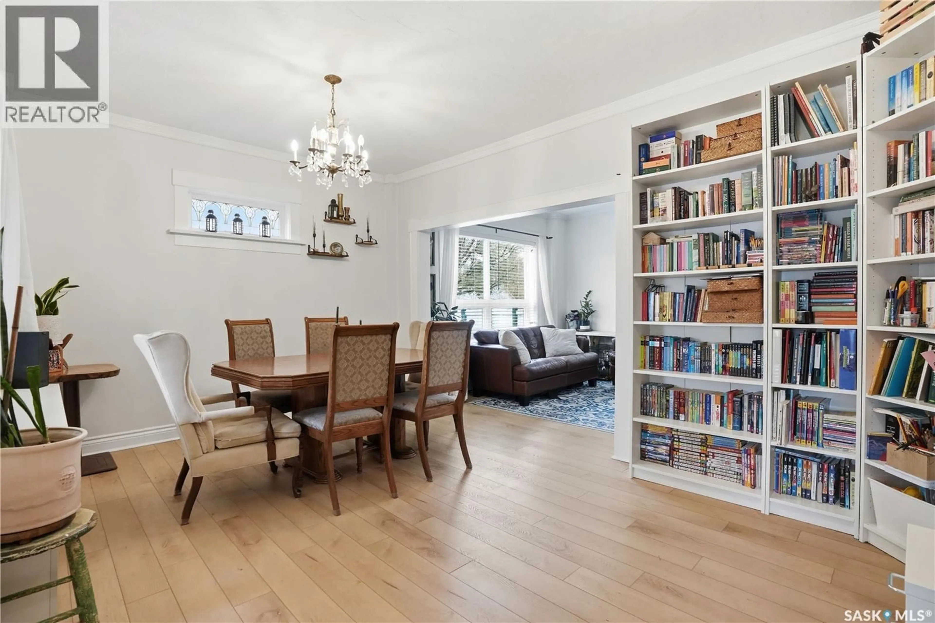 Living room with furniture, wood/laminate floor for 12 ALEXANDRA STREET, Mortlach Saskatchewan S0H3E0