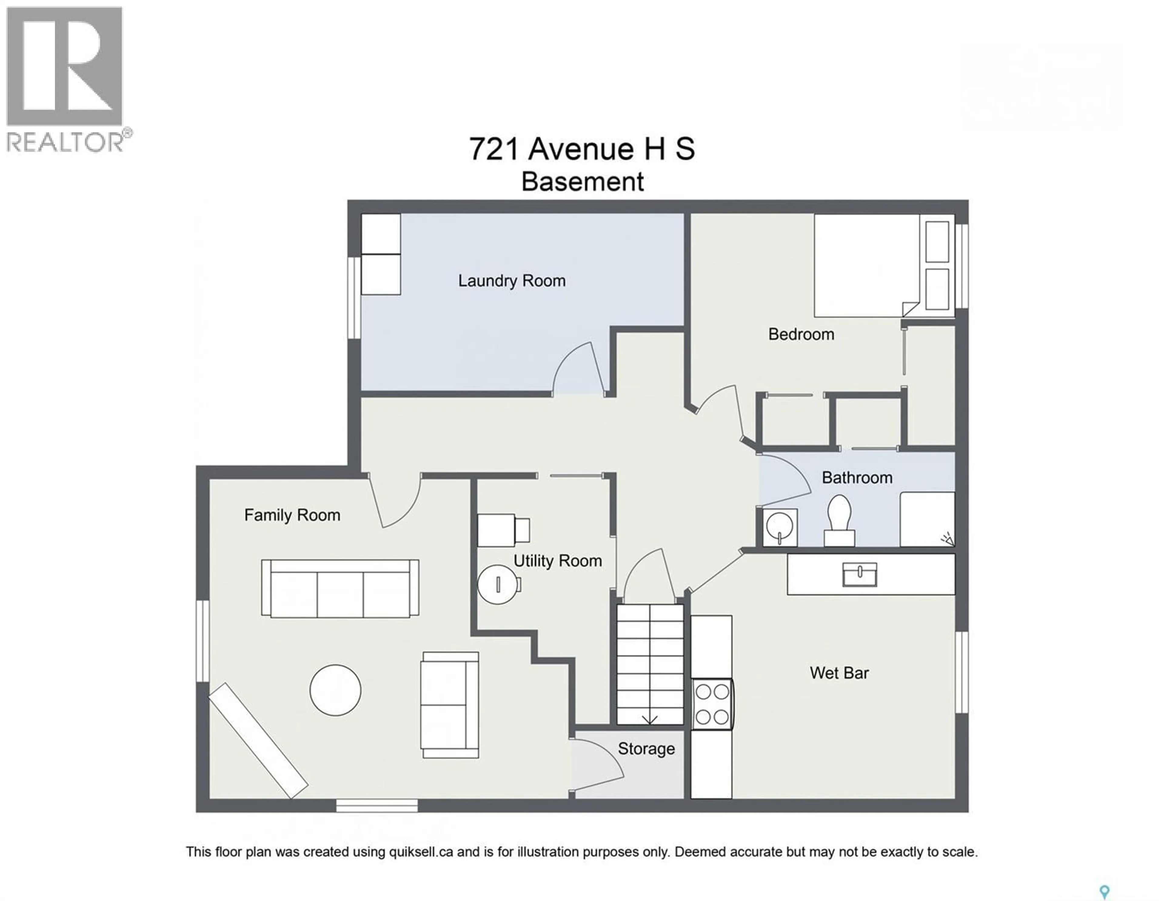 Floor plan for 721 H AVENUE, Saskatoon Saskatchewan S7M1X2