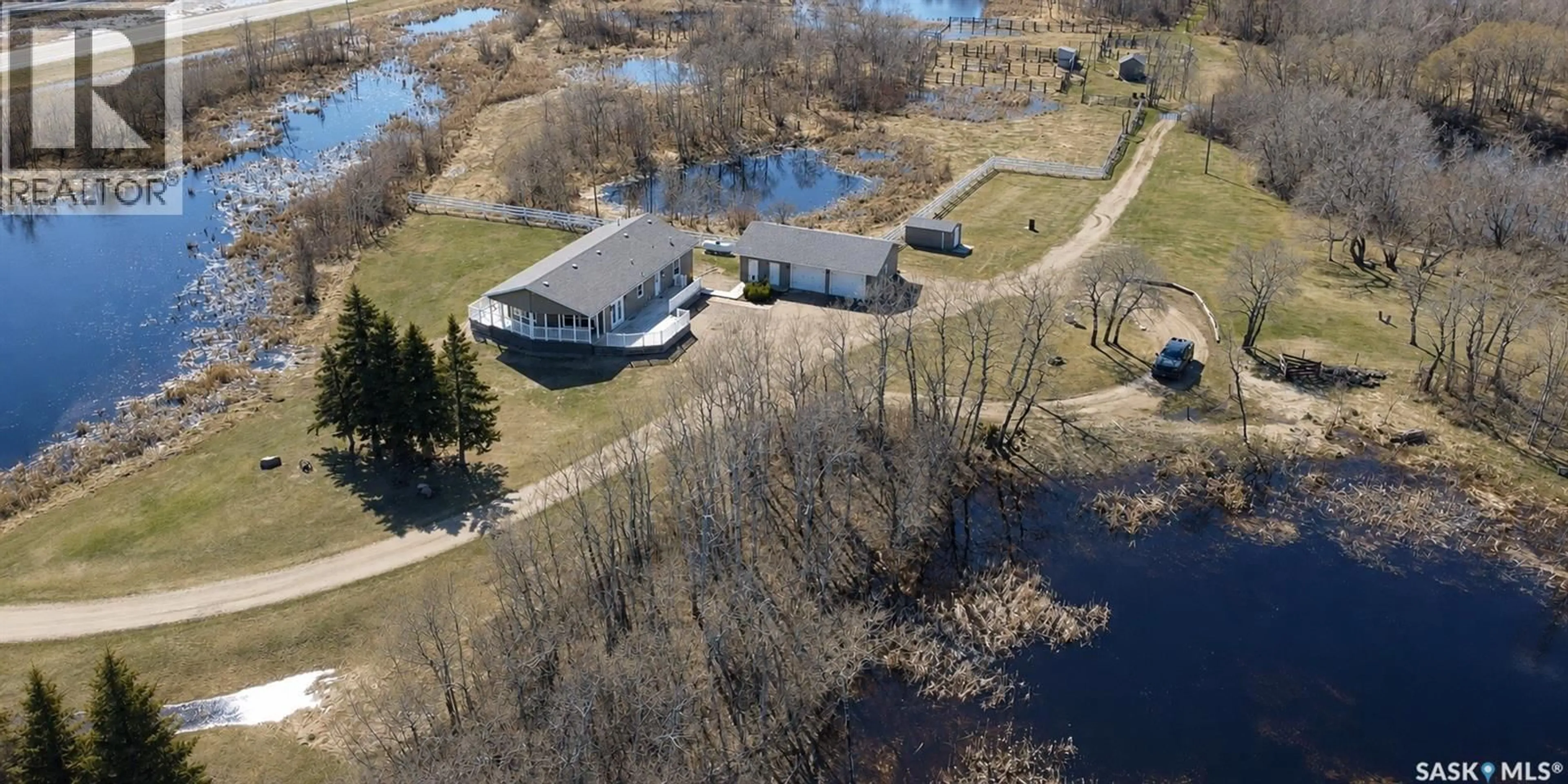 A pic from outside/outdoor area/front of a property/back of a property/a pic from drone, water/lake/river/ocean view for RM OF KELLROSS ACREAGE, Kellross Rm No. 247 Saskatchewan S0A1V0