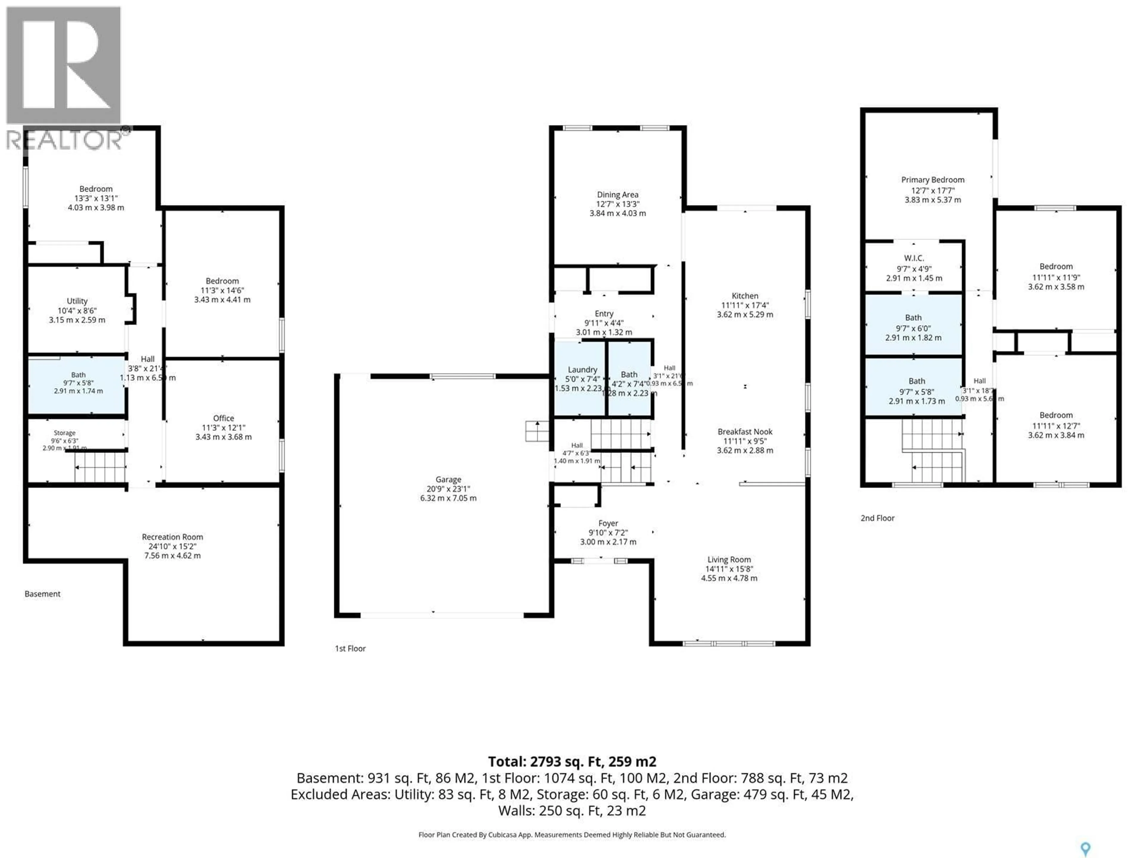 Floor plan for 262 CHRISTOPHER CRESCENT, Saskatoon Saskatchewan S7J3R6