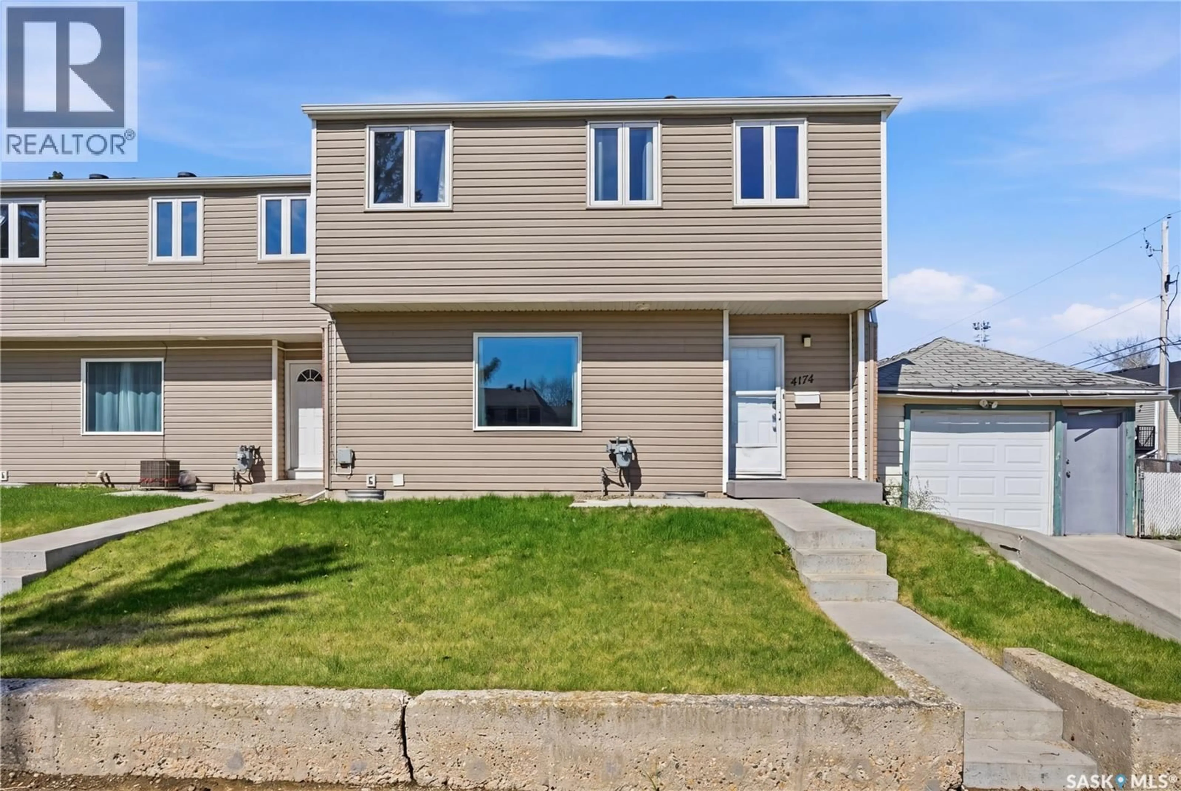 Home with vinyl exterior material, street for 4174 CASTLE ROAD, Regina Saskatchewan S4S6A4