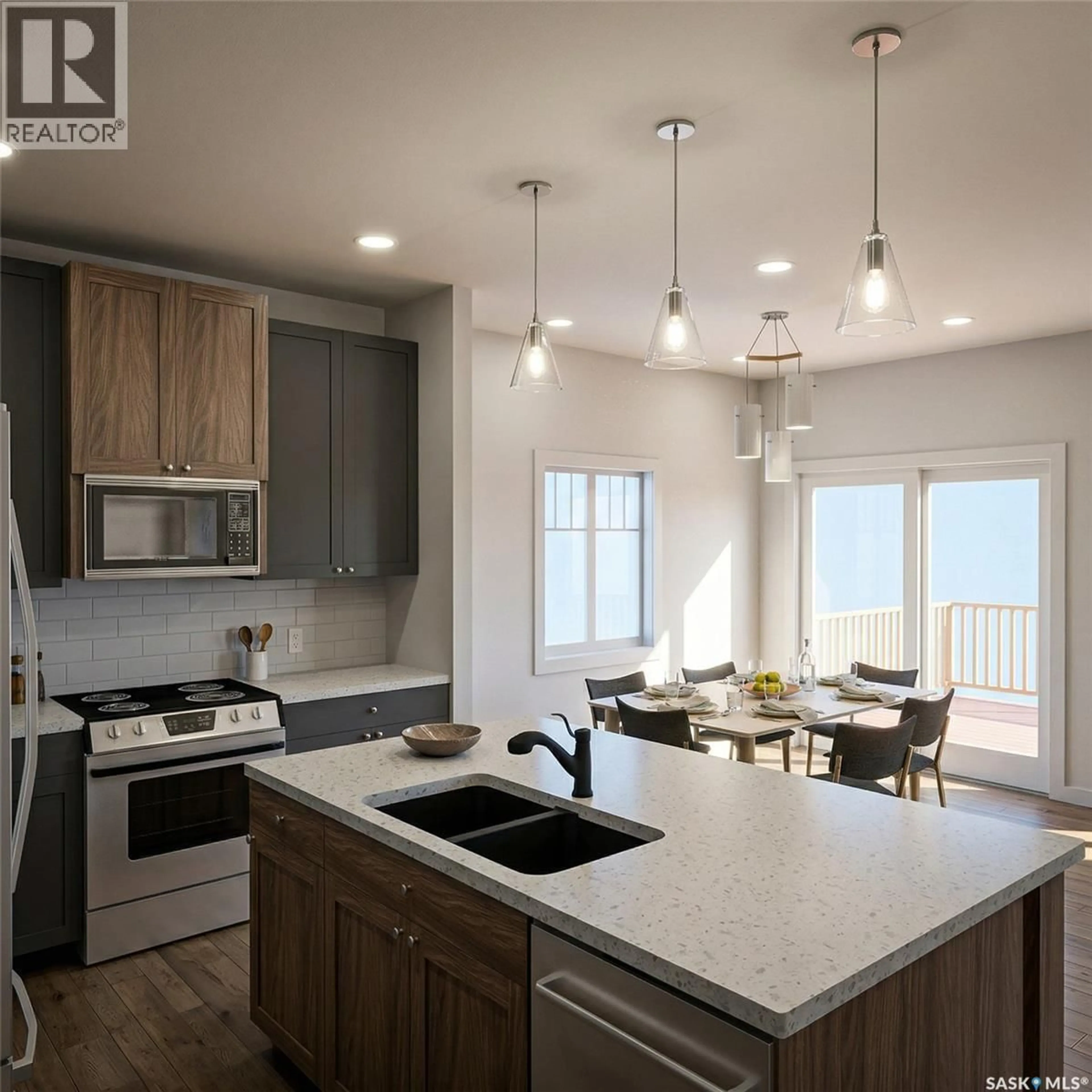 Open concept kitchen, unknown for 663 HENRY DAYDAY ROAD, Saskatoon Saskatchewan S7W1H5