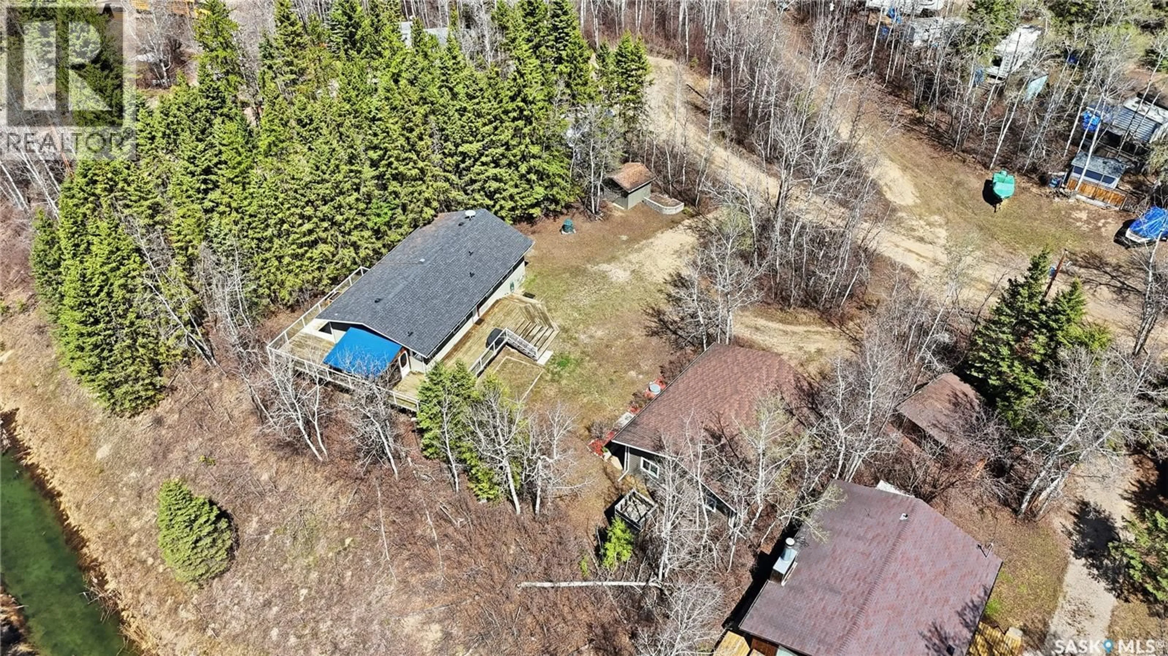 A pic from outside/outdoor area/front of a property/back of a property/a pic from drone, forest/trees view for 123 BURBERRY ROAD, Christopher Lake Saskatchewan S0J0N0