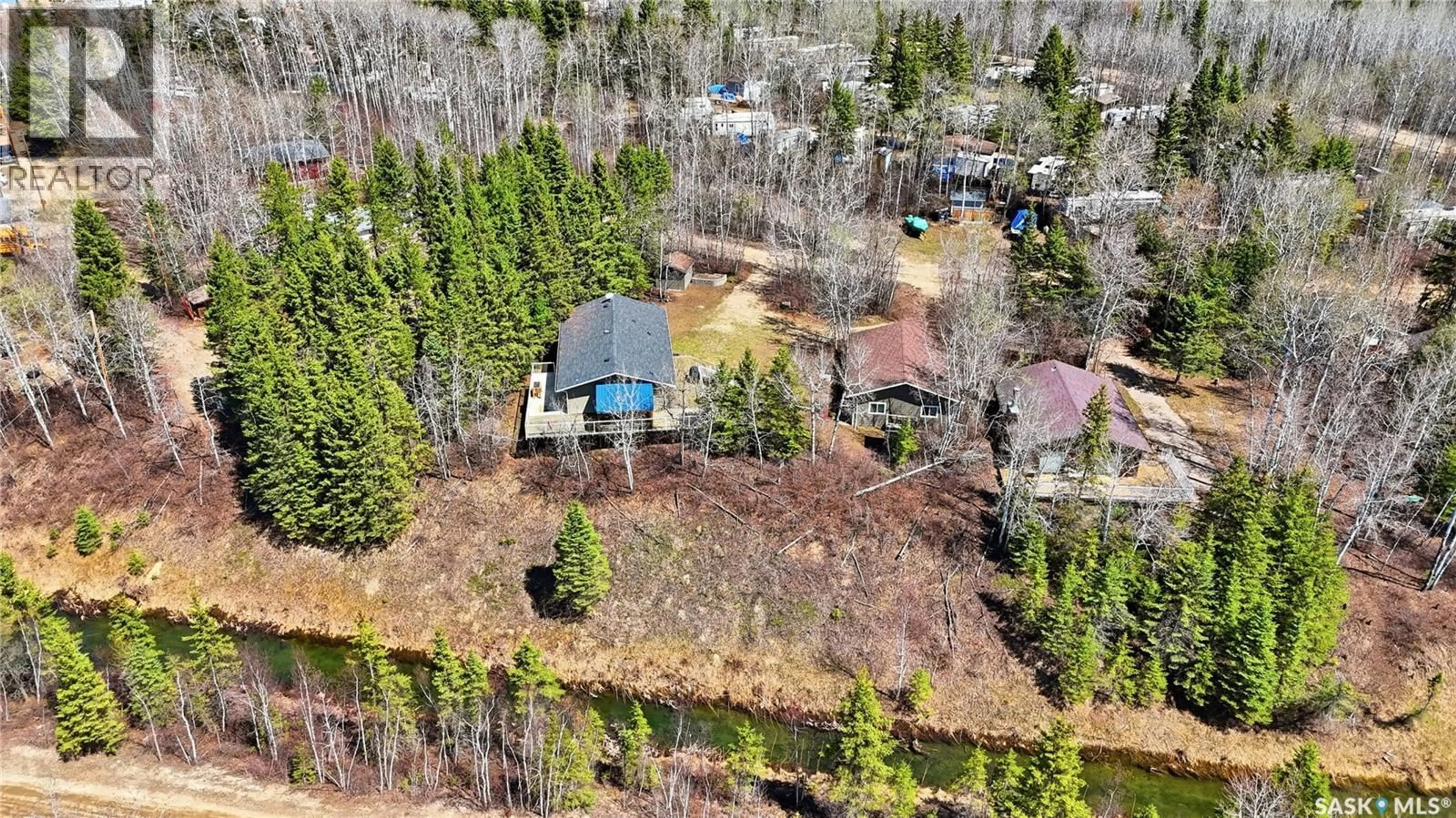 A pic from outside/outdoor area/front of a property/back of a property/a pic from drone, forest/trees view for 123 BURBERRY ROAD, Christopher Lake Saskatchewan S0J0N0