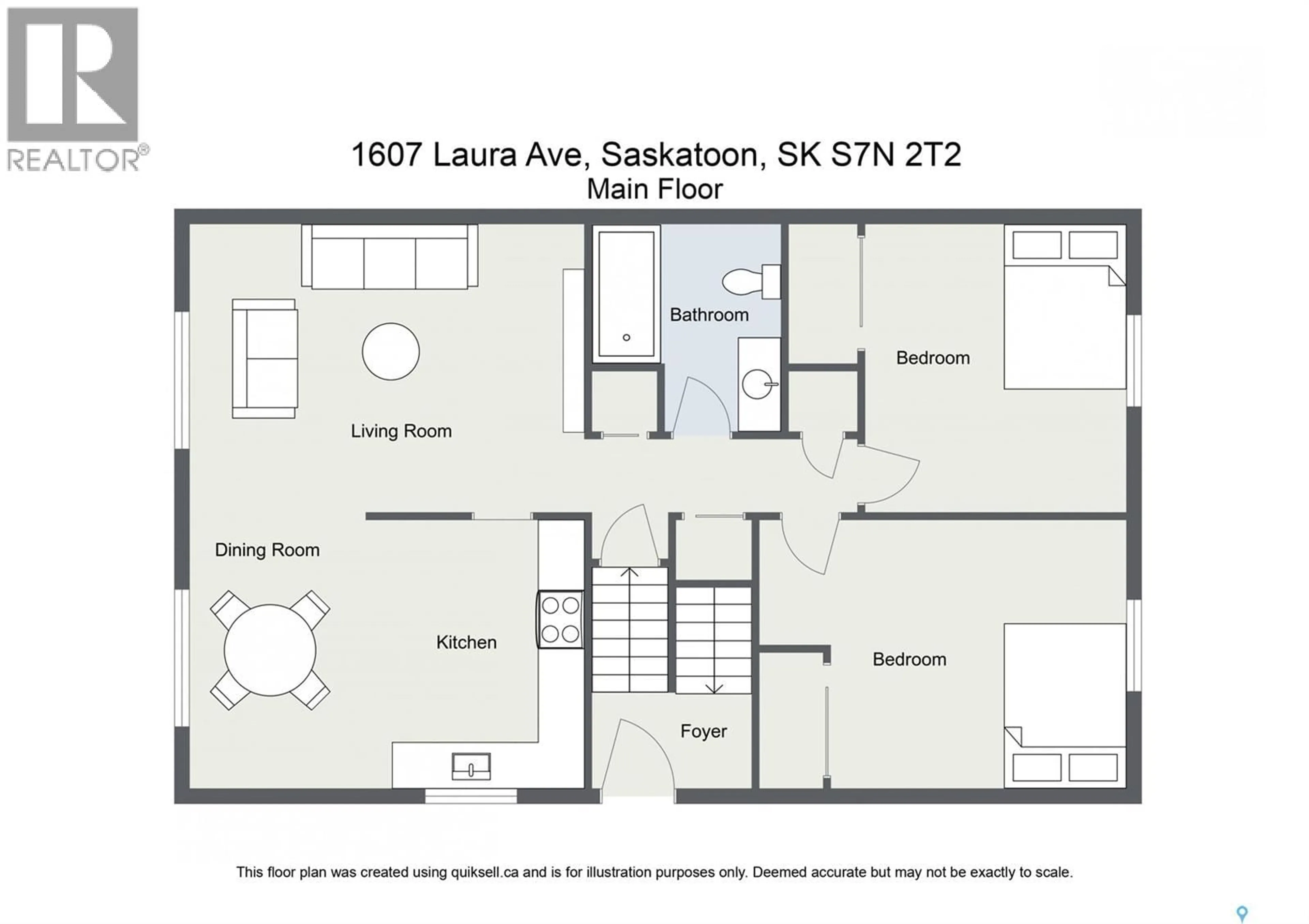 Floor plan for 1605-1607 LAURA AVENUE, Saskatoon Saskatchewan S7N2T2