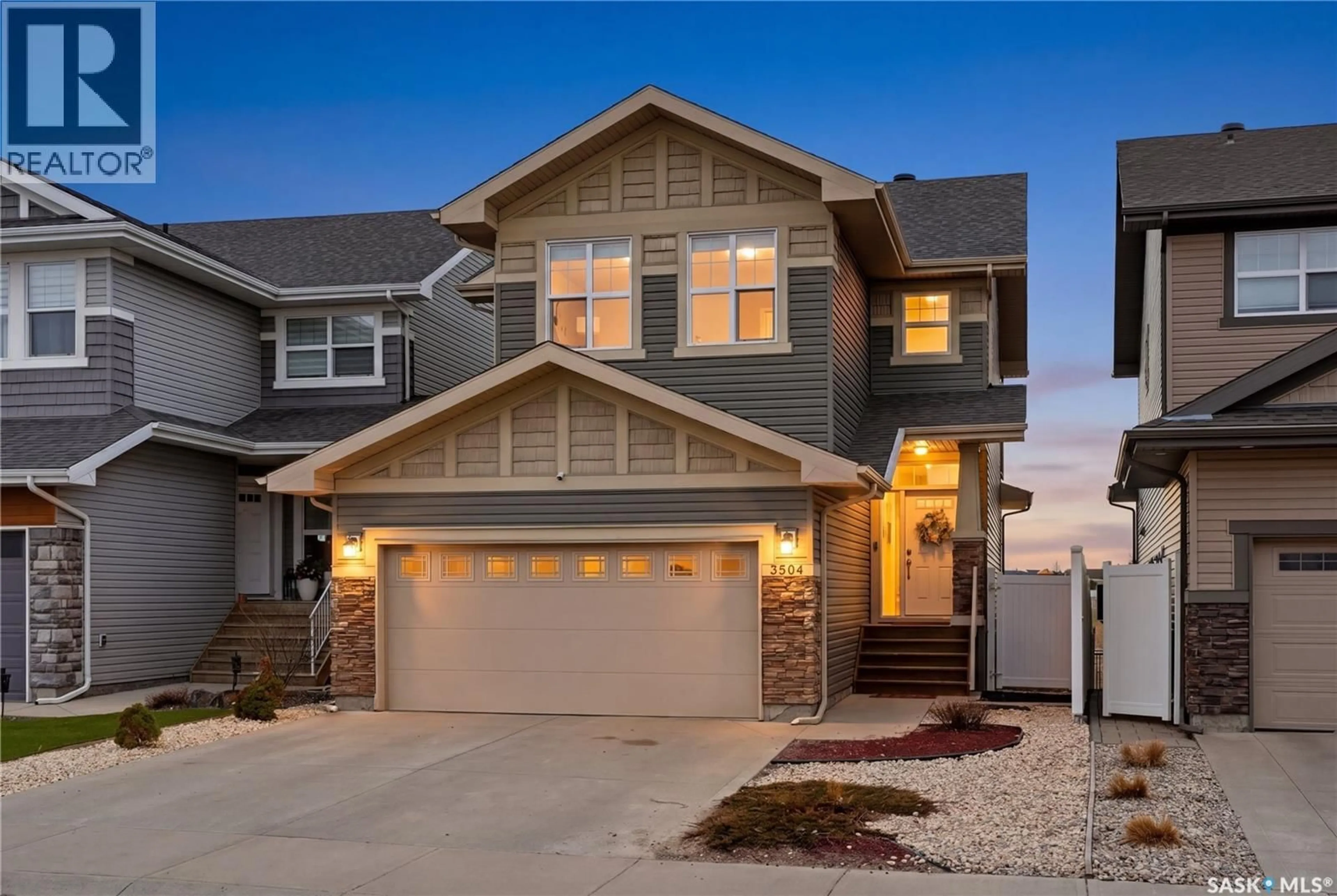 Home with vinyl exterior material, street for 3504 GREEN LILY ROAD, Regina Saskatchewan S4V3M8