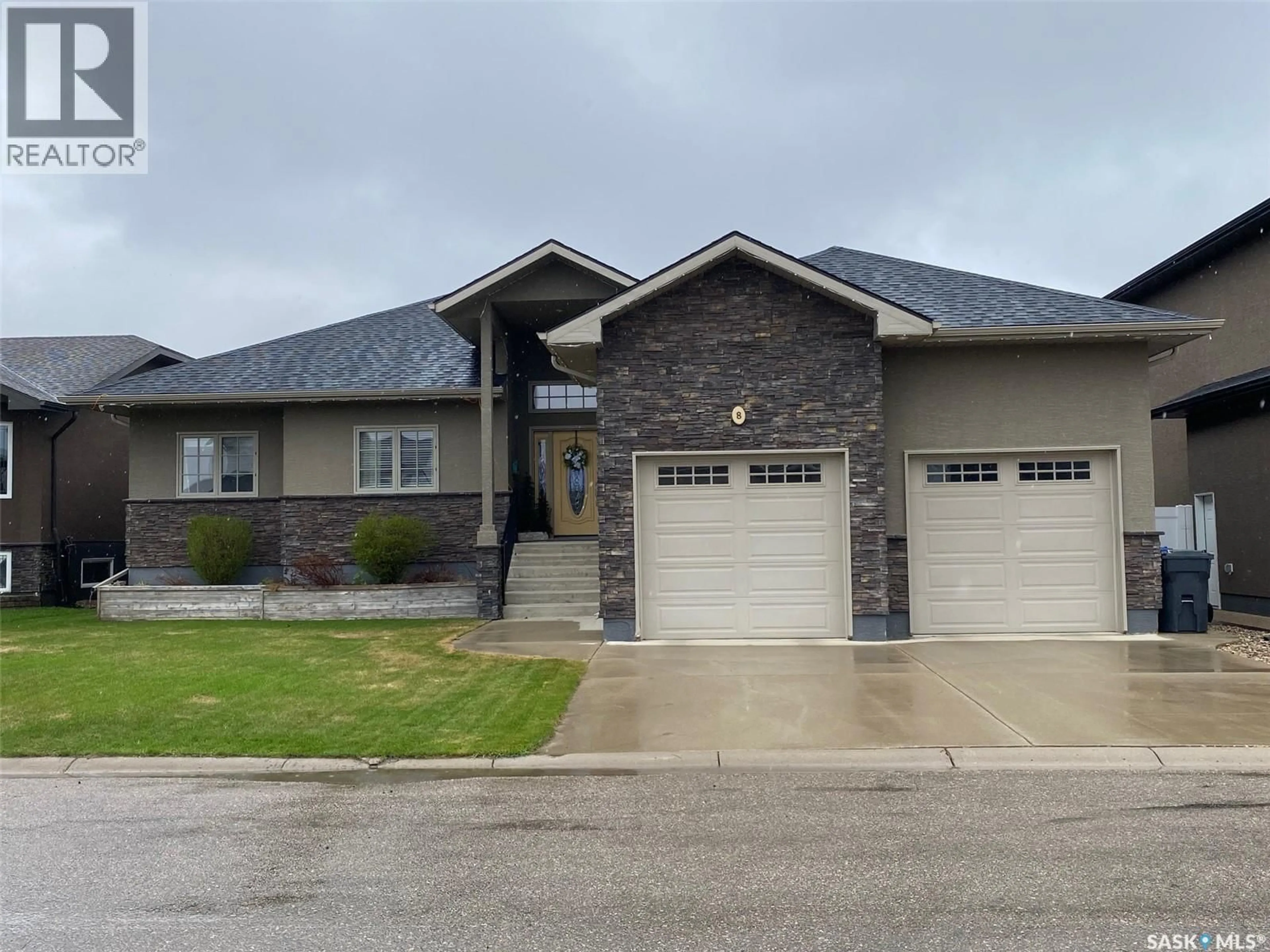 Home with brick exterior material, street for 8 PARTRIDGE COURT, Yorkton Saskatchewan S3N3J8