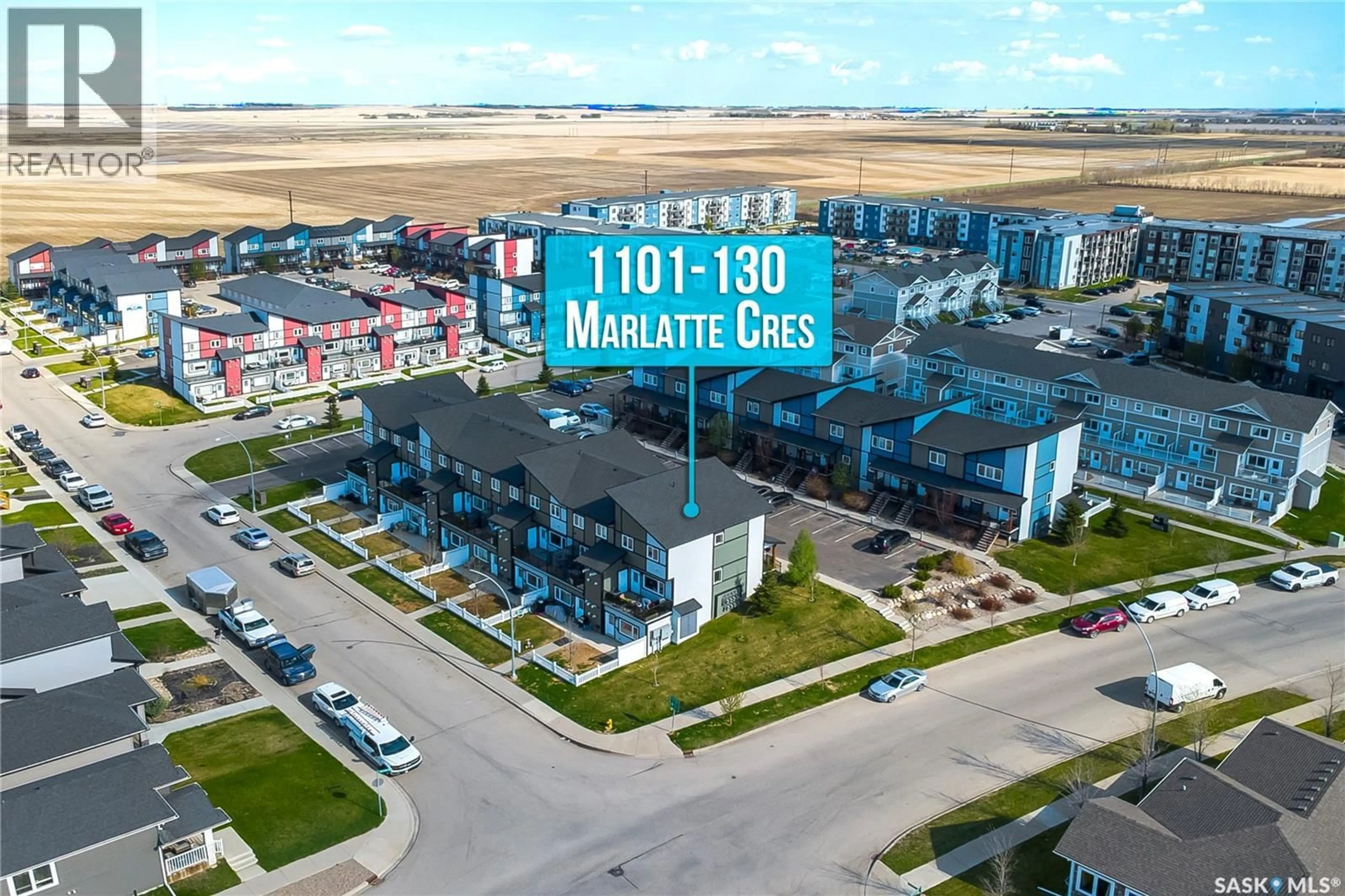 A pic from outside/outdoor area/front of a property/back of a property/a pic from drone, city buildings view from balcony for 130 - 1101 MARLATTE CRESCENT, Saskatoon Saskatchewan S7W0W1