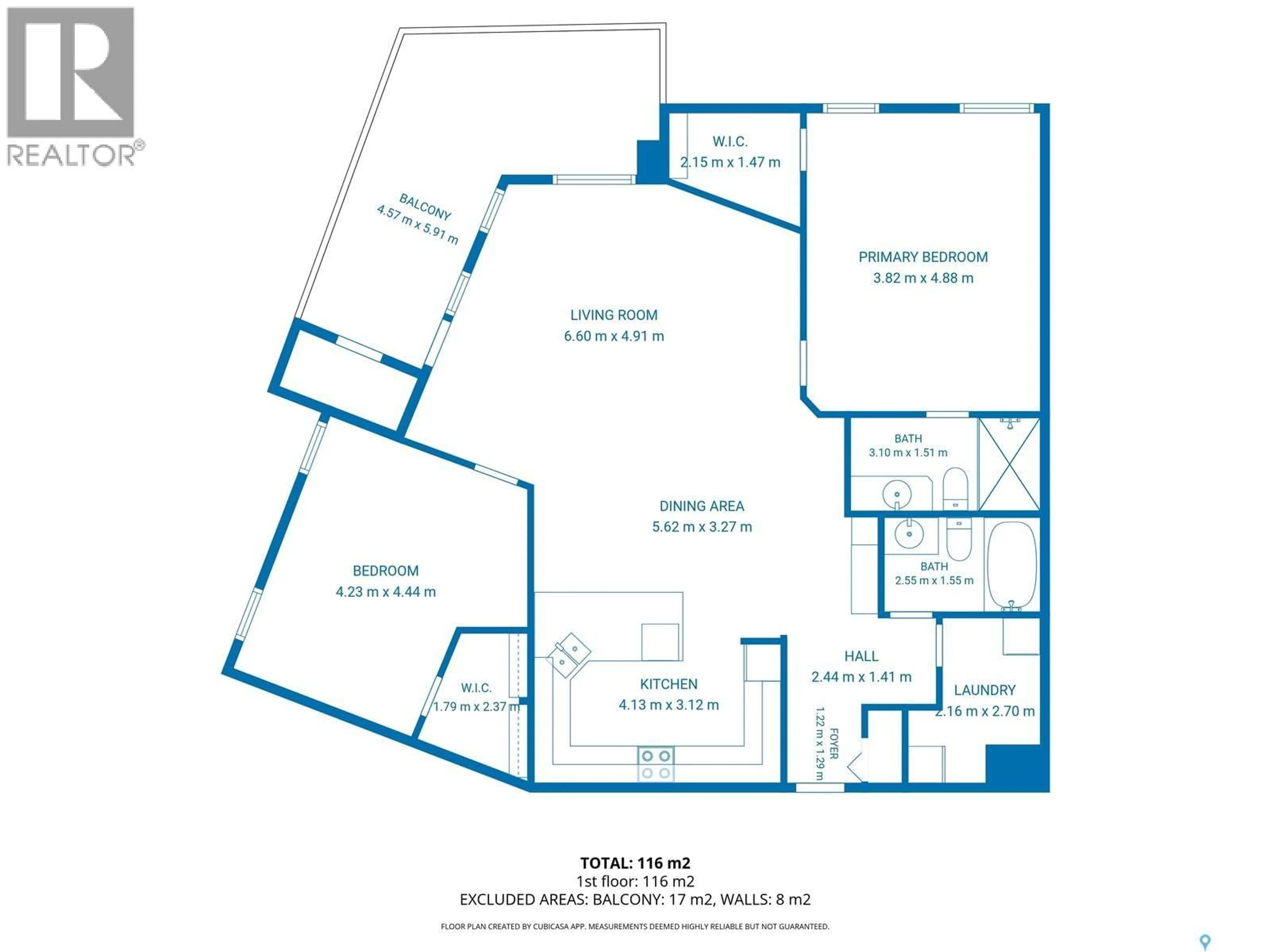 Floor plan for 404 395 RIVER STREET E, Prince Albert Saskatchewan S6V0A3