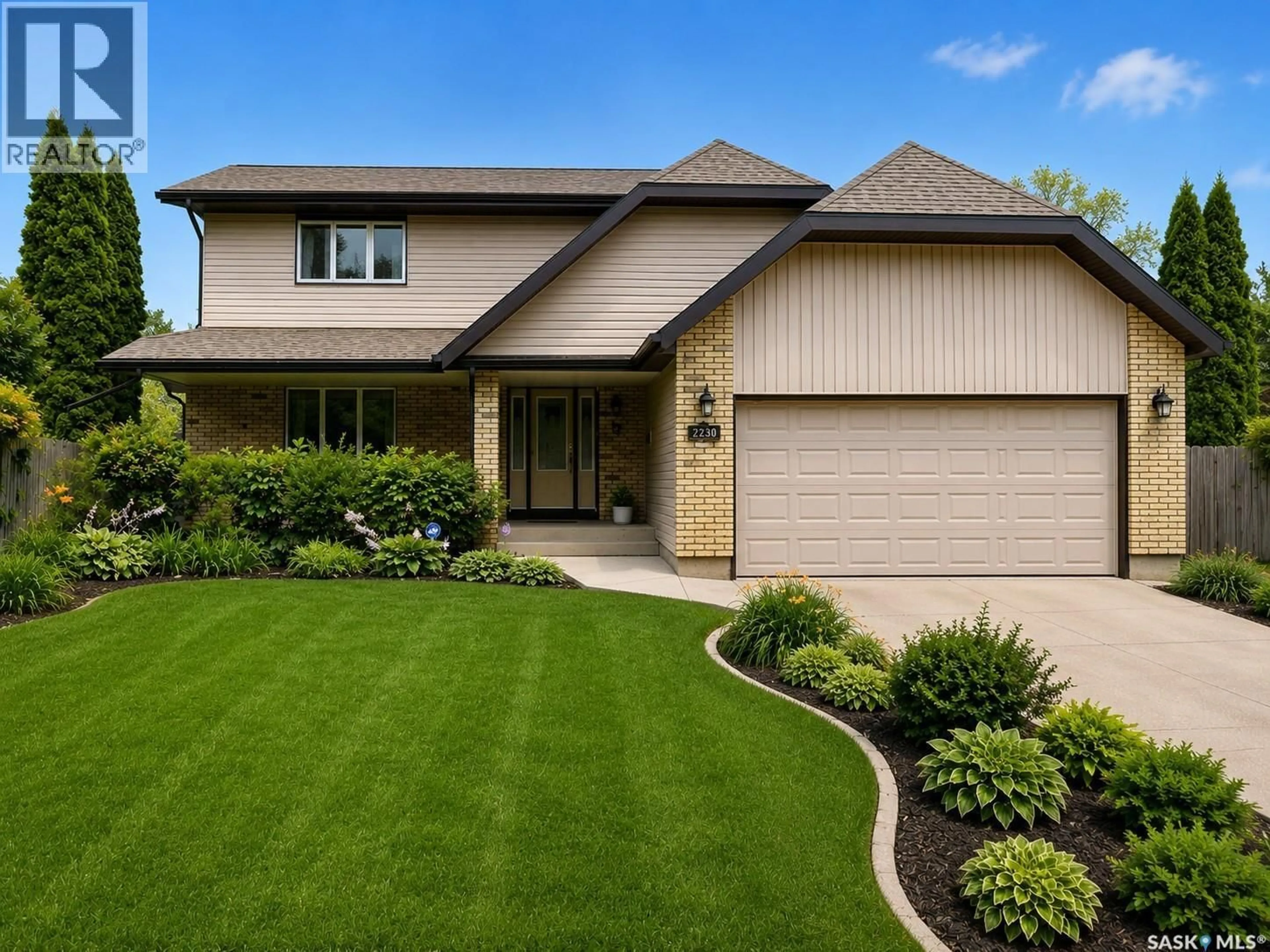 Home with brick exterior material, street for 2230 ELDERKIN DRIVE, Regina Saskatchewan S4V0V4
