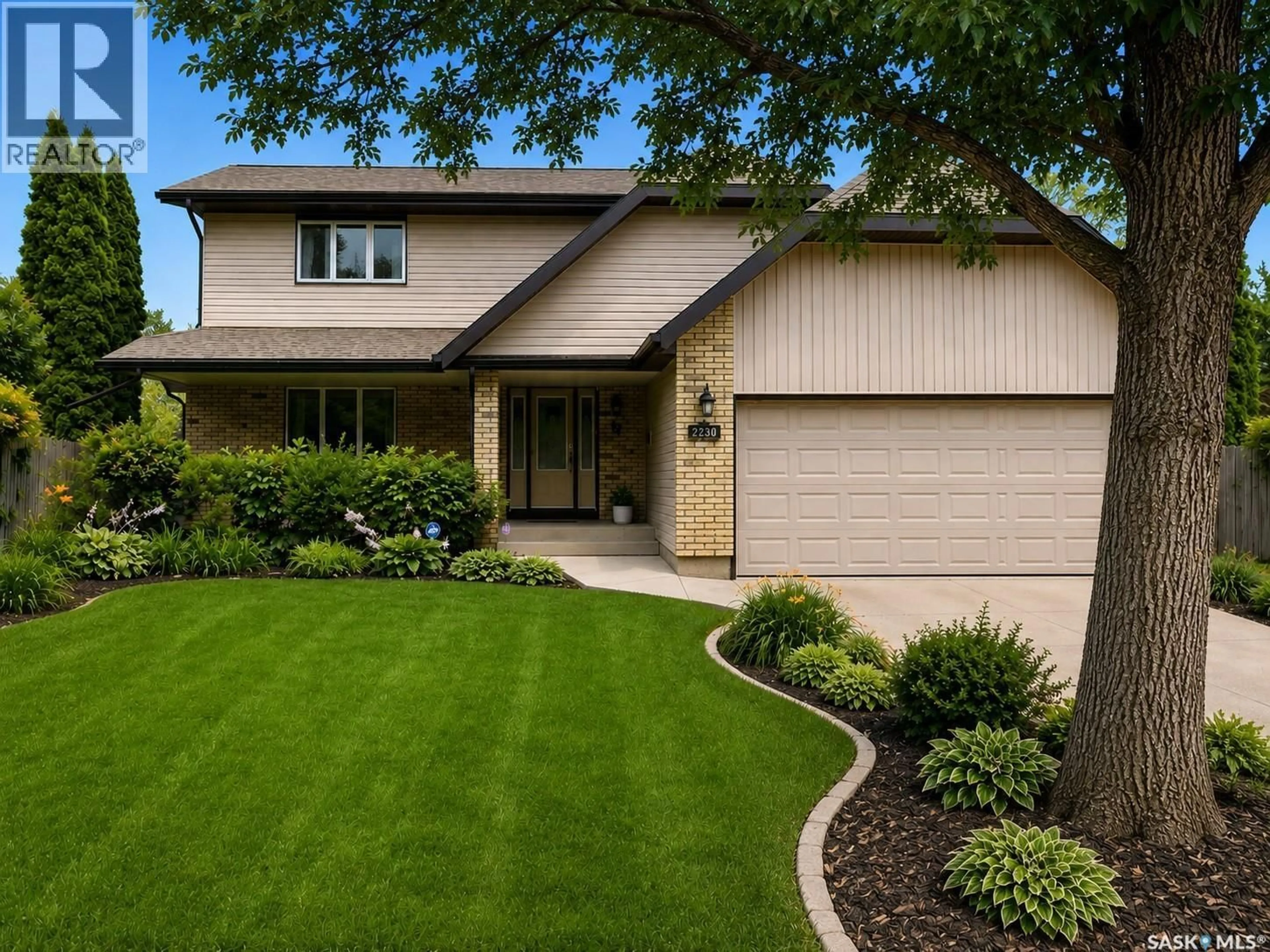 Home with vinyl exterior material, street for 2230 ELDERKIN DRIVE, Regina Saskatchewan S4V0V4
