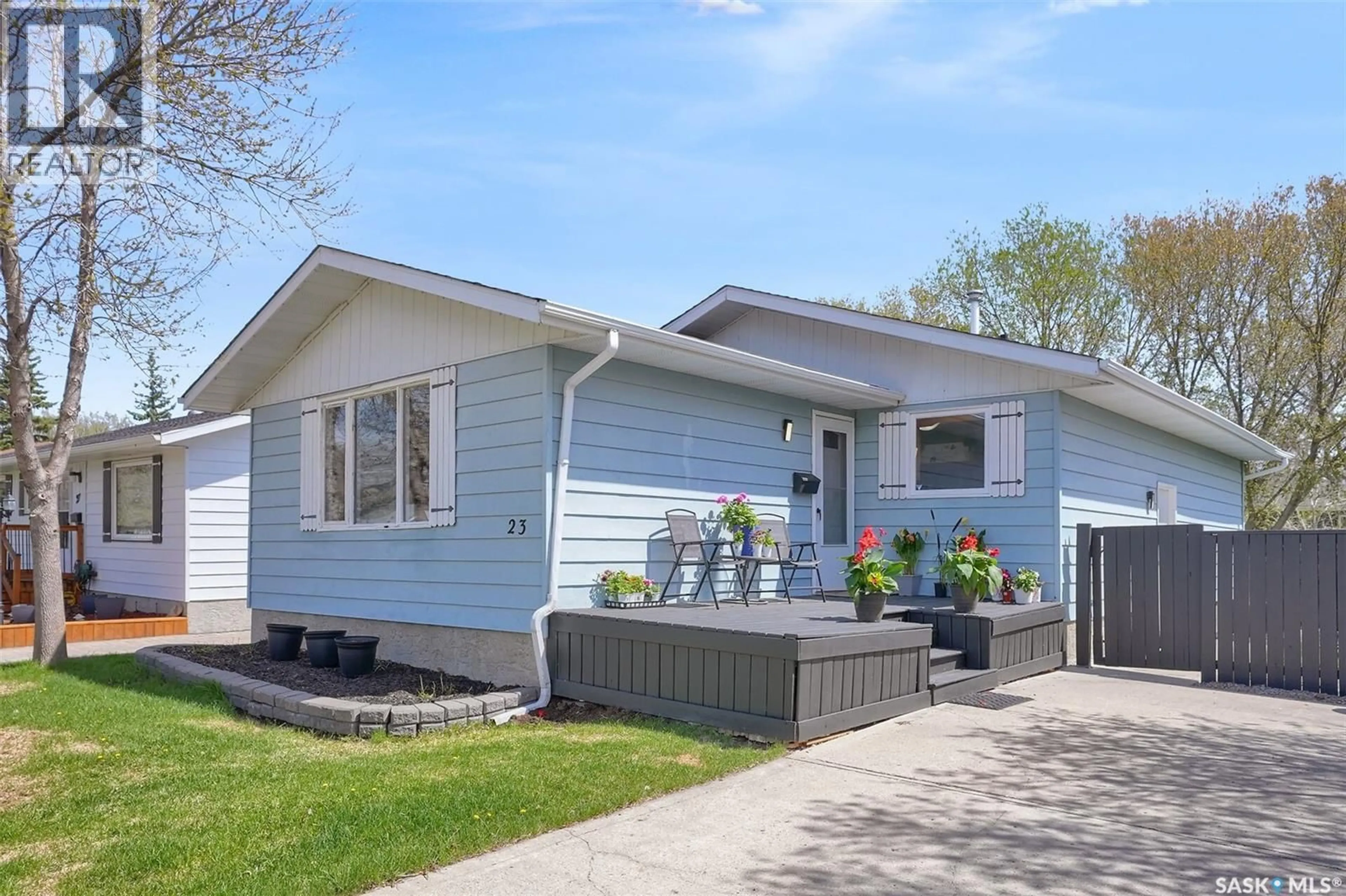 Home with vinyl exterior material, street for 23 HIND STREET, Regina Saskatchewan S4X1P9