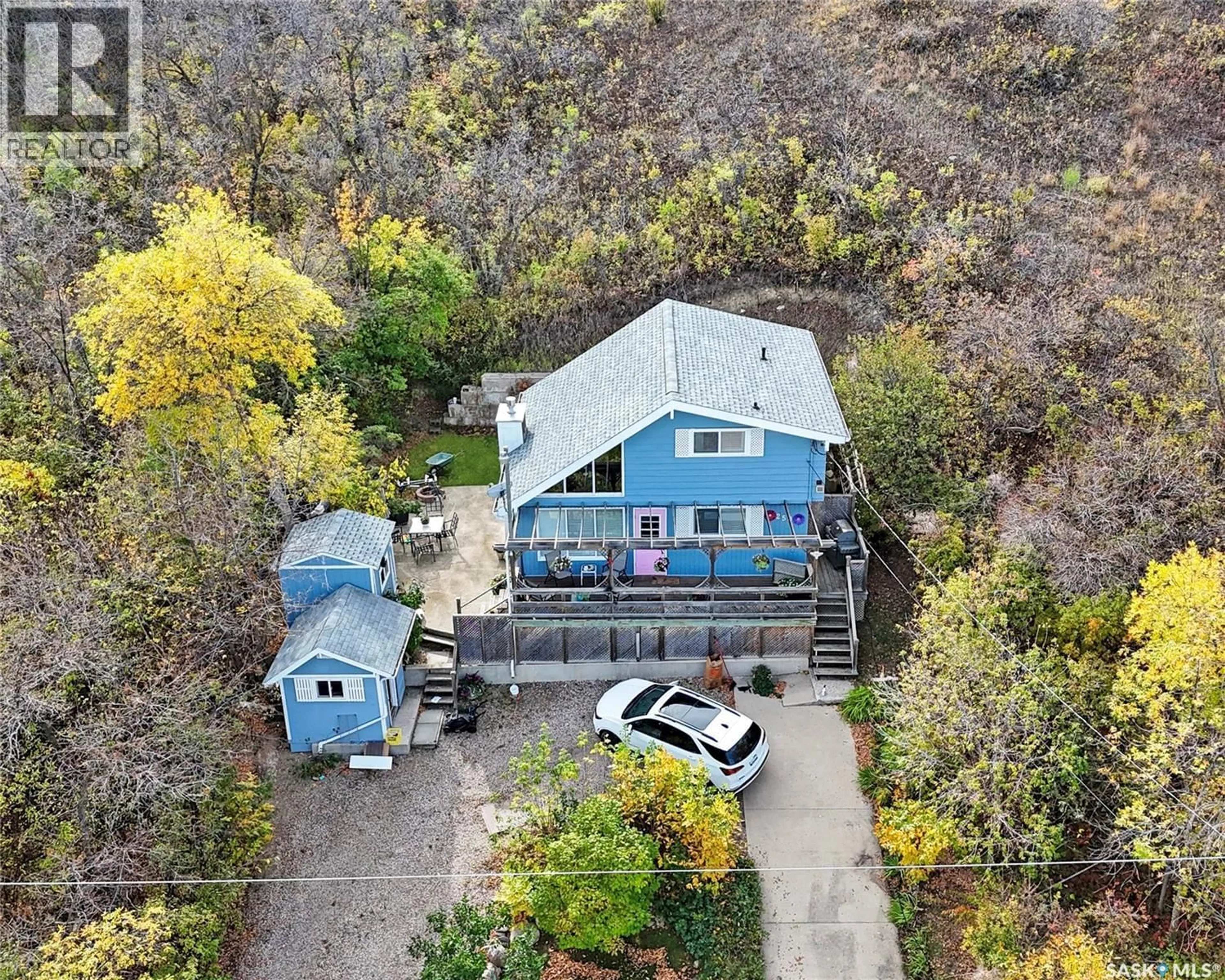 A pic from outside/outdoor area/front of a property/back of a property/a pic from drone, unknown for 250 B-SAY-TAH ROAD, B-Say-Tah Saskatchewan S0G1S0