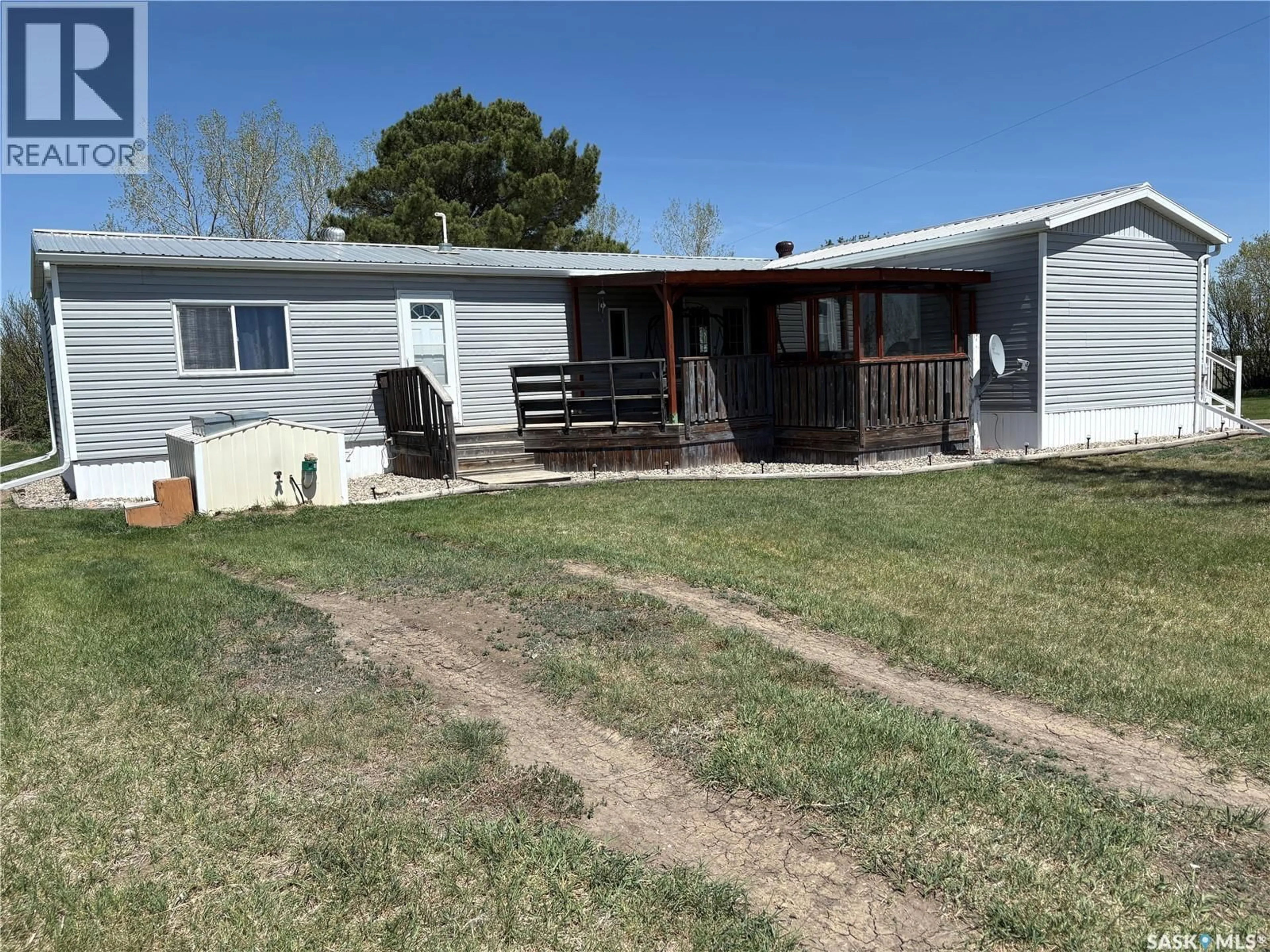 A pic from outside/outdoor area/front of a property/back of a property/a pic from drone, street for LAROSE ACREAGE, Mctaggart Saskatchewan S4H2K3