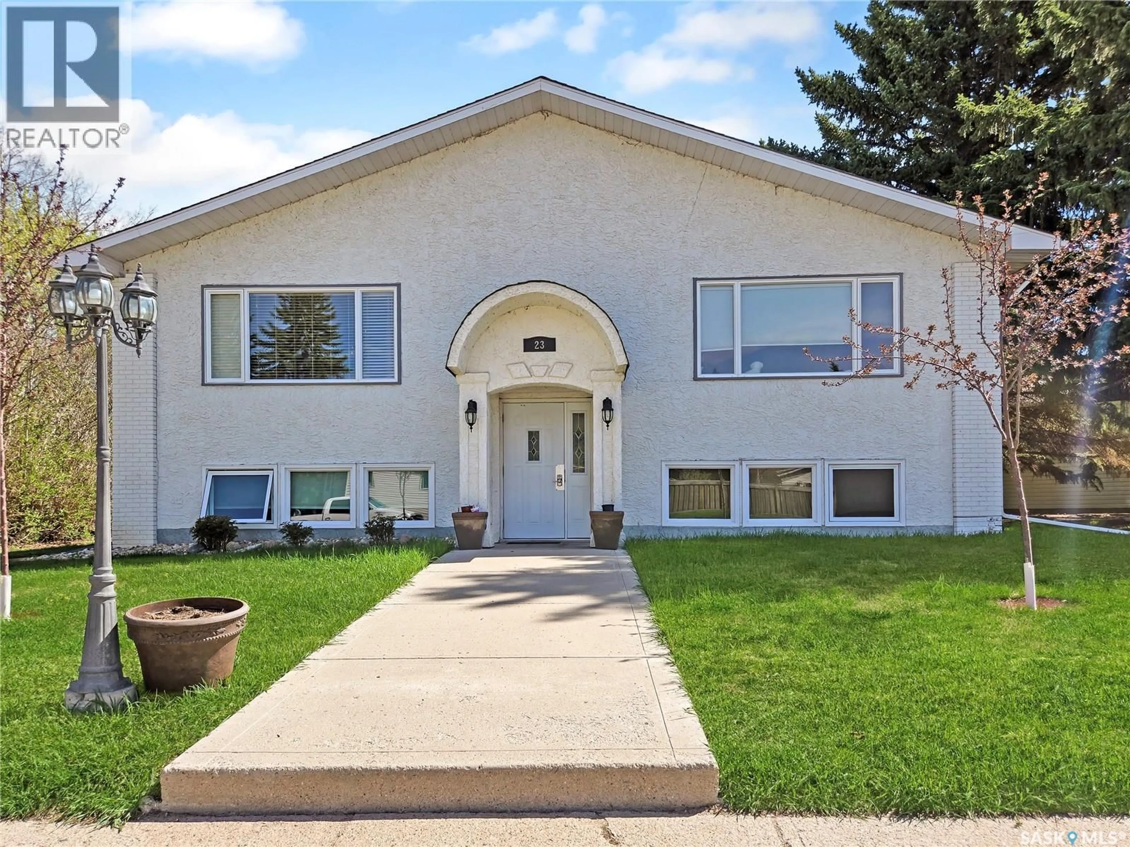 Home with vinyl exterior material, street for 2 23 ECHO DRIVE, Fort Qu'Appelle Saskatchewan S0G1S0