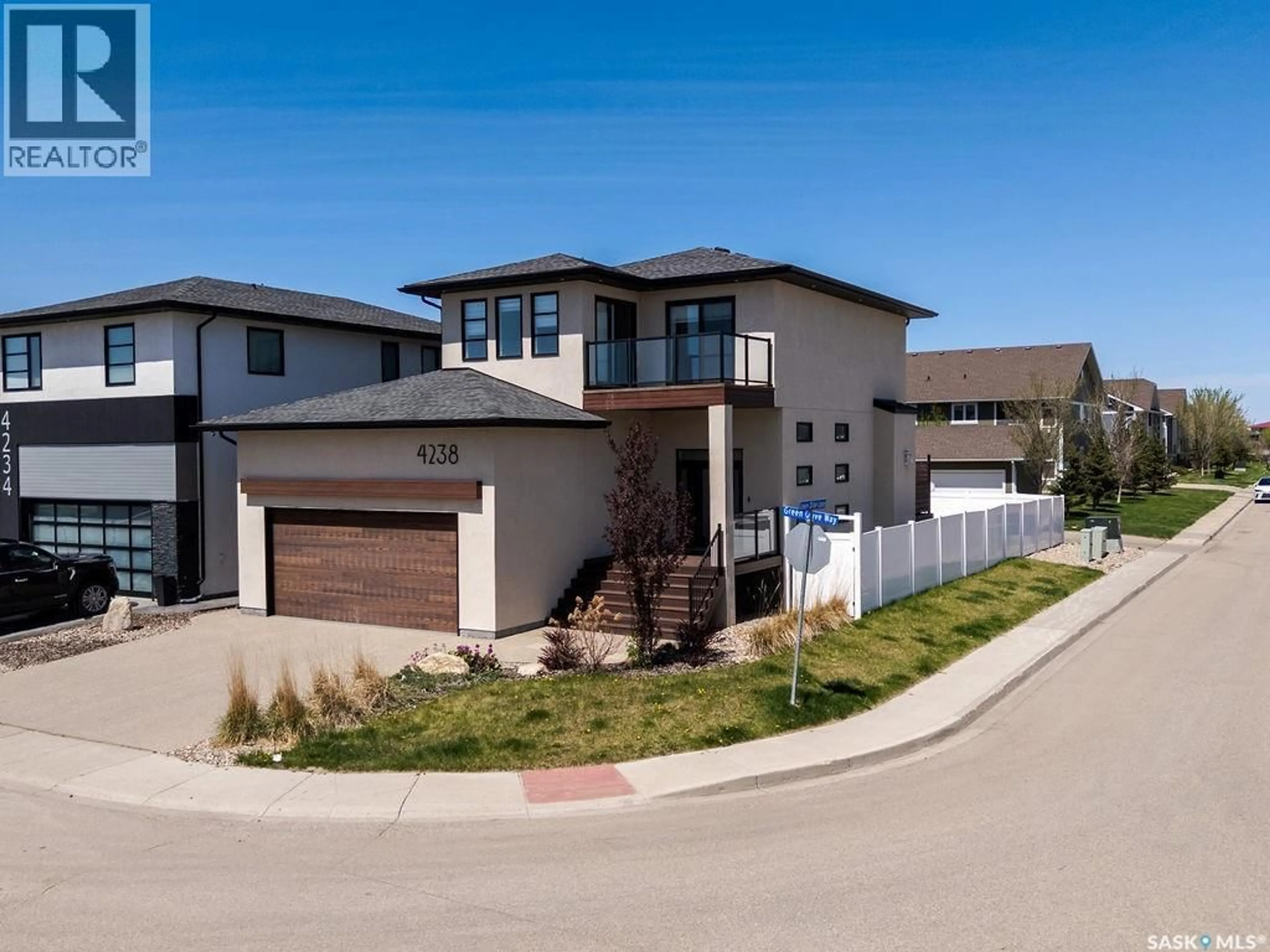 Home with brick exterior material, street for E - 4238 GREEN OLIVE WAY, Regina Saskatchewan S4V1P9