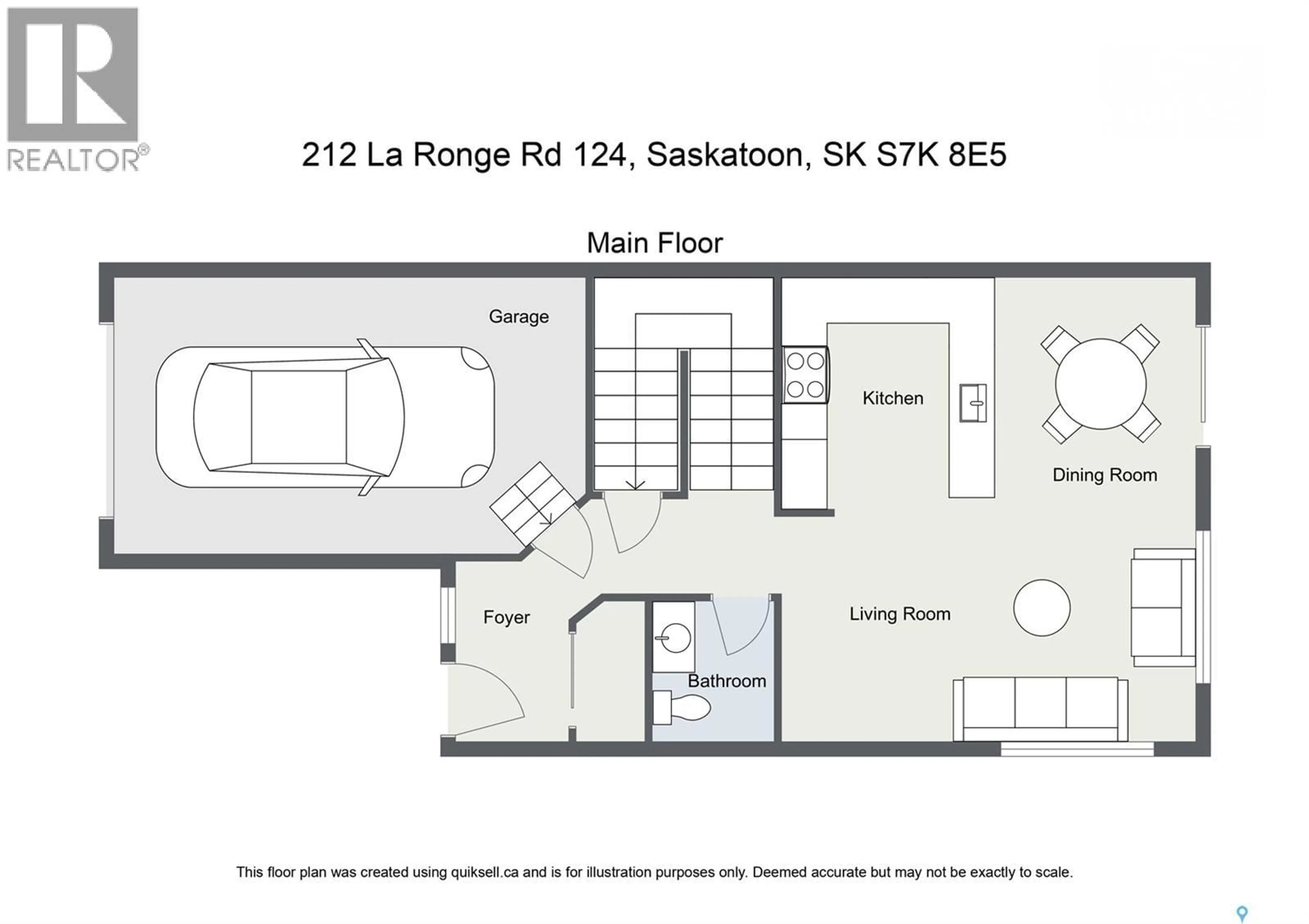 Floor plan for 212 - 124 LA RONGE ROAD, Saskatoon Saskatchewan S7K8E5