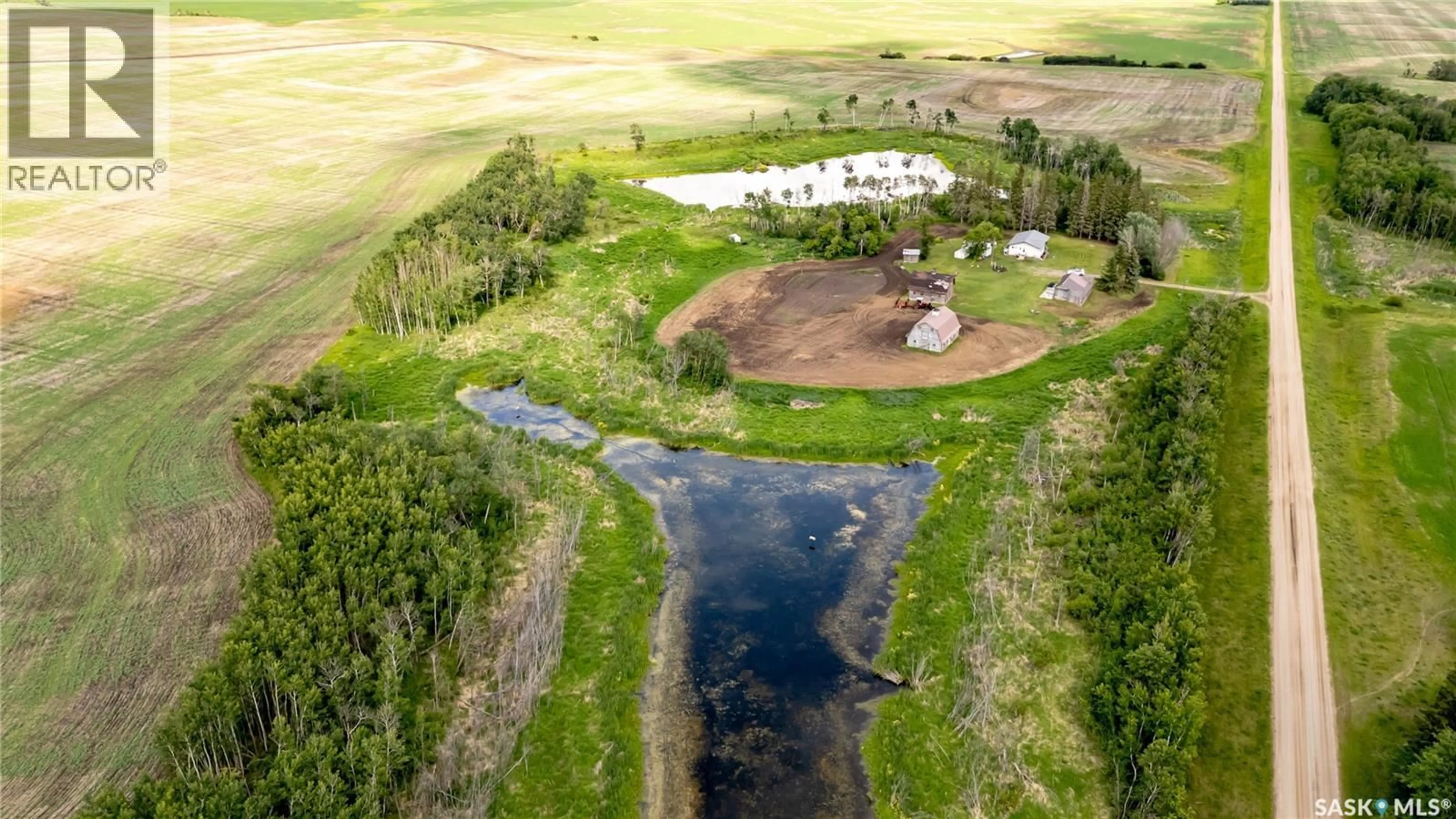 A pic from outside/outdoor area/front of a property/back of a property/a pic from drone, water/lake/river/ocean view for ACRES CT, Willow Creek Rm No. 458 Saskatchewan S0E0W0