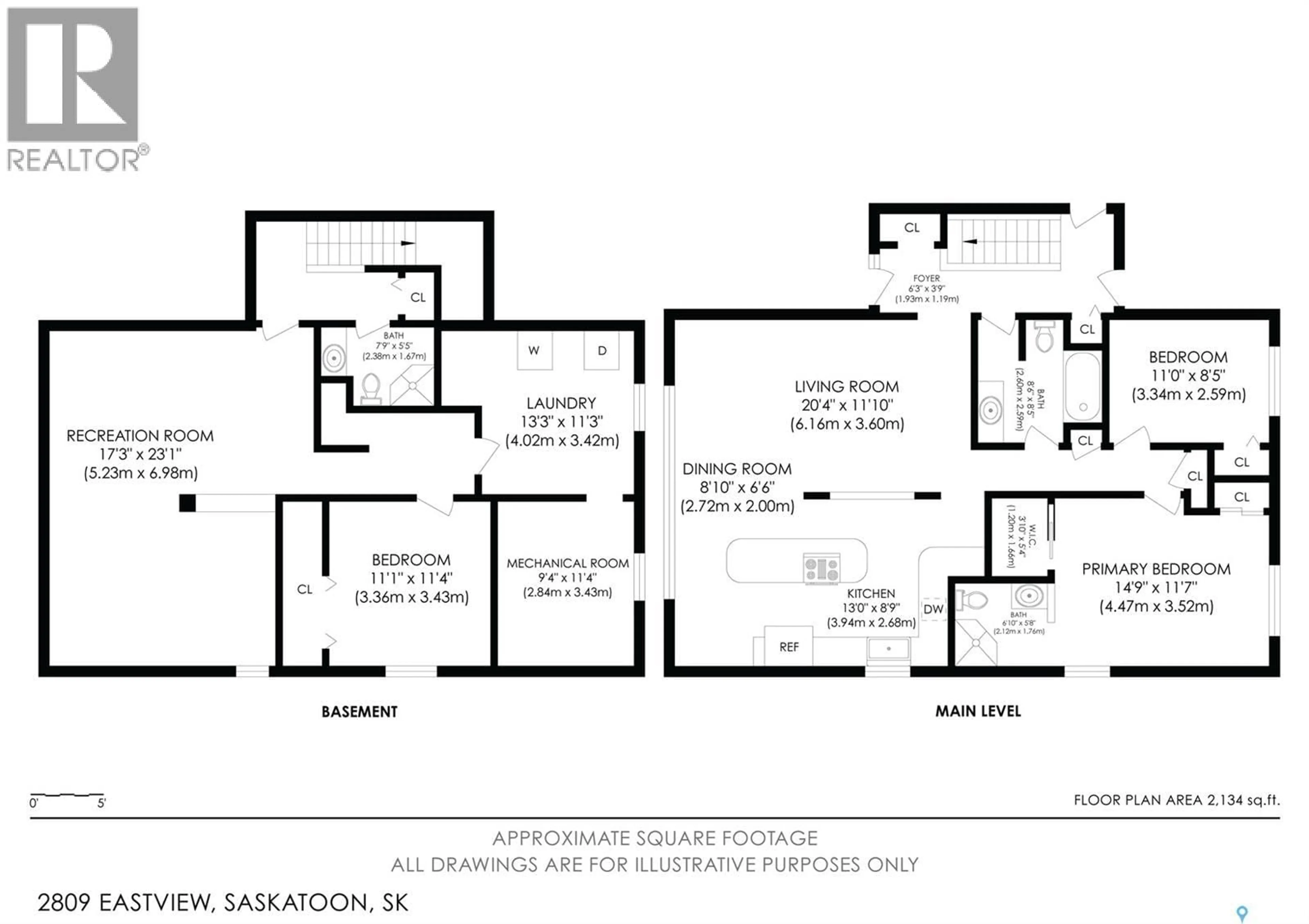 Floor plan for 2809 EASTVIEW, Saskatoon Saskatchewan S7J3H7