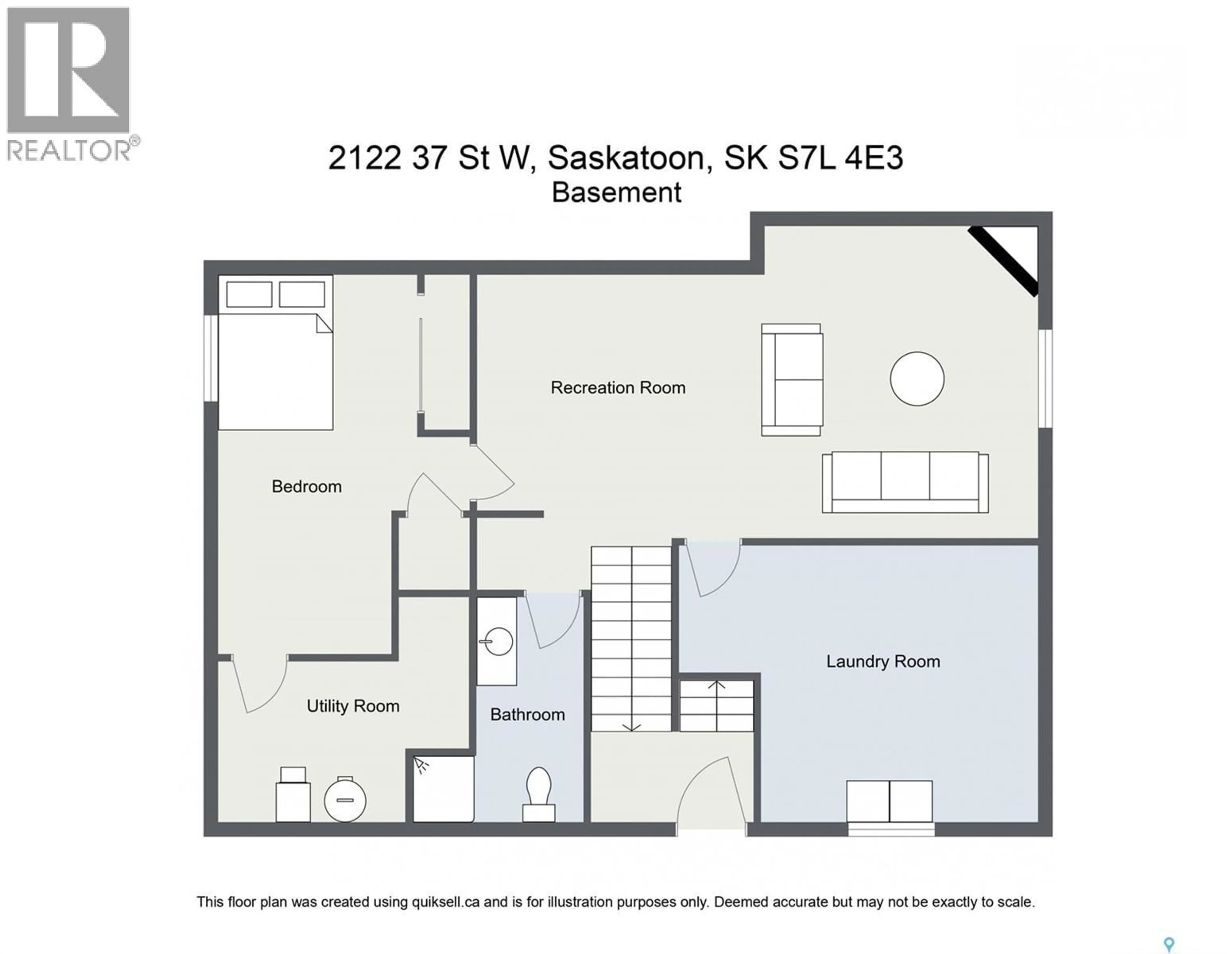 Floor plan for 2122 37TH STREET, Saskatoon Saskatchewan S7L4E3