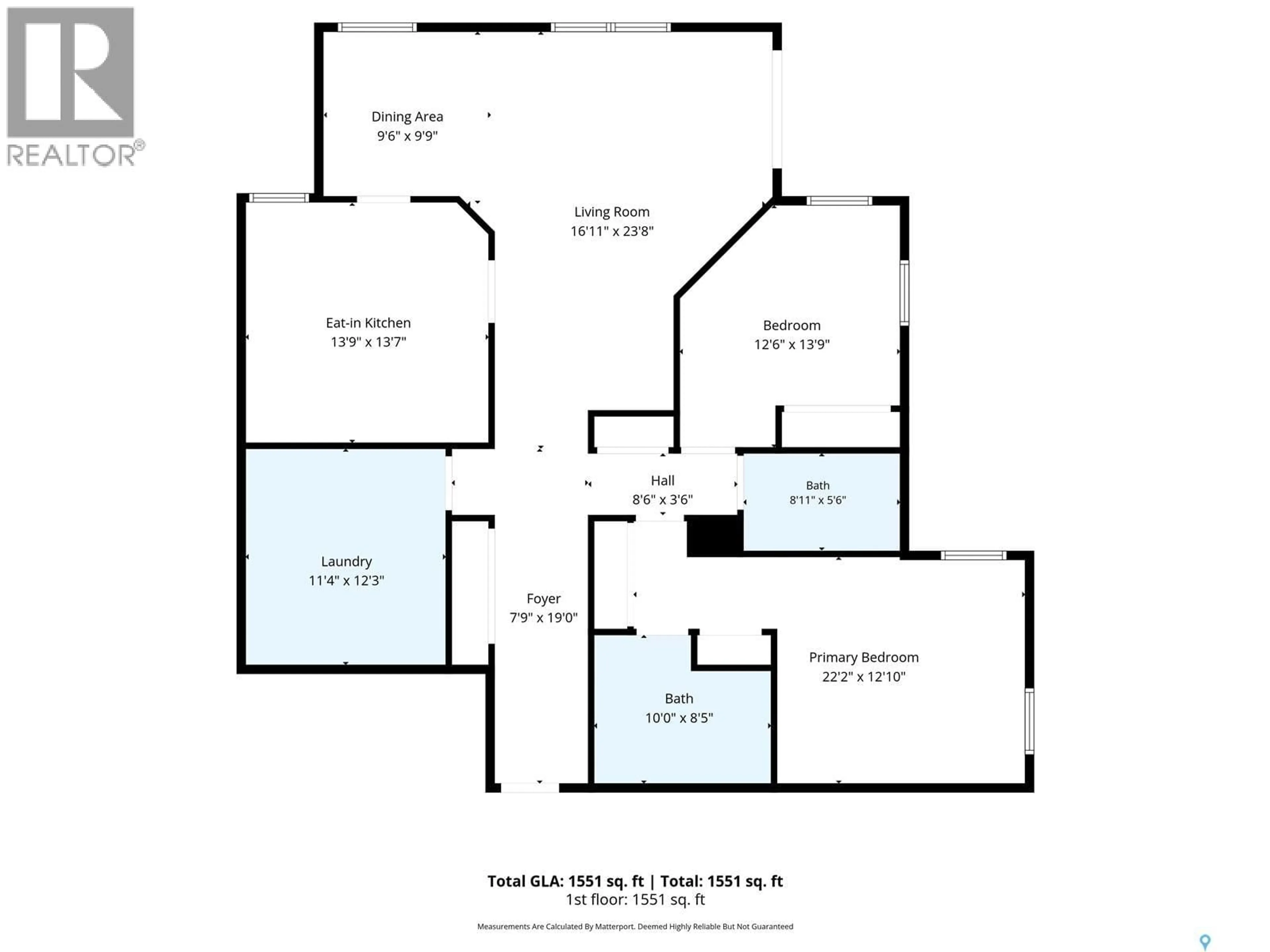Floor plan for 206 - 2315 CORNWALL STREET, Regina Saskatchewan S4P2L4