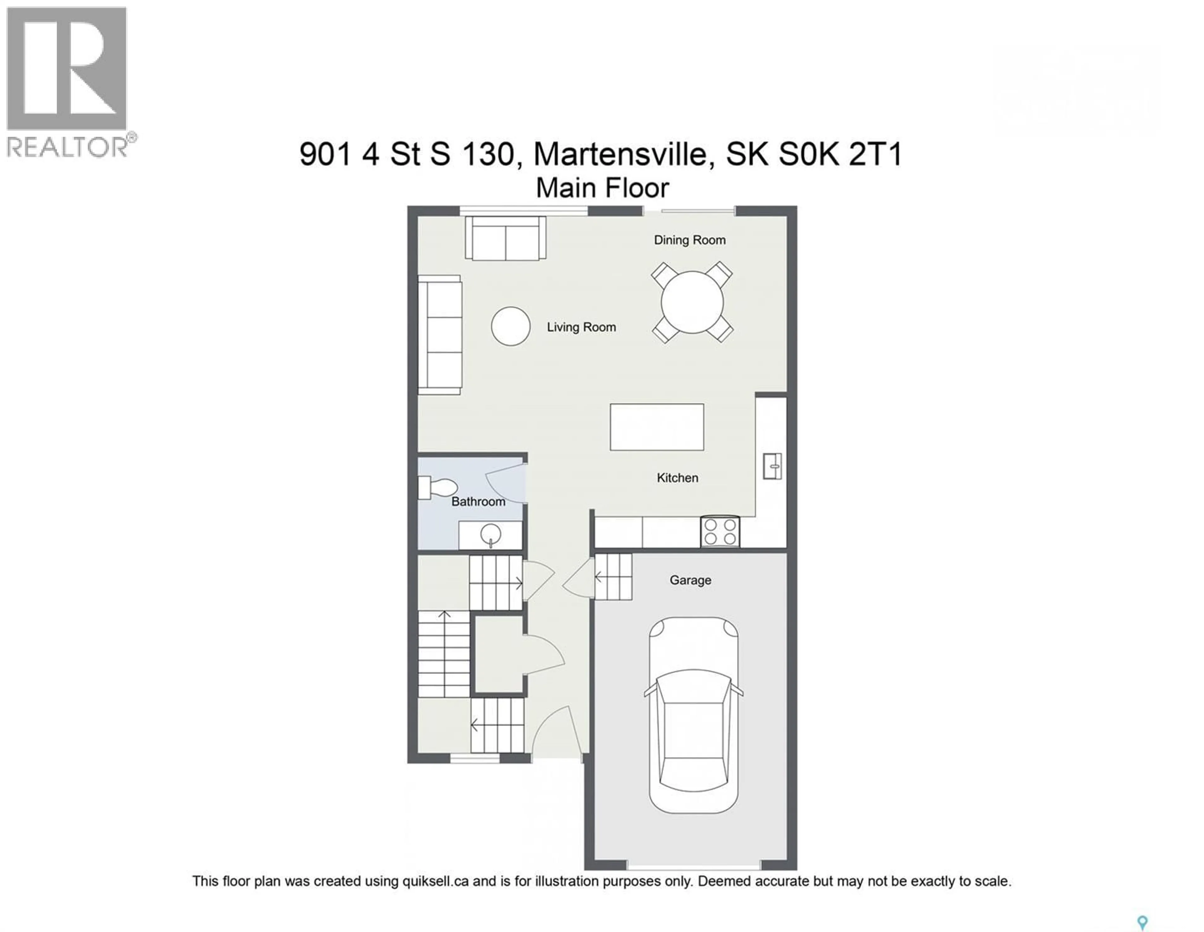 Floor plan for S - 130 901 4TH STREET, Martensville Saskatchewan S0K2T1