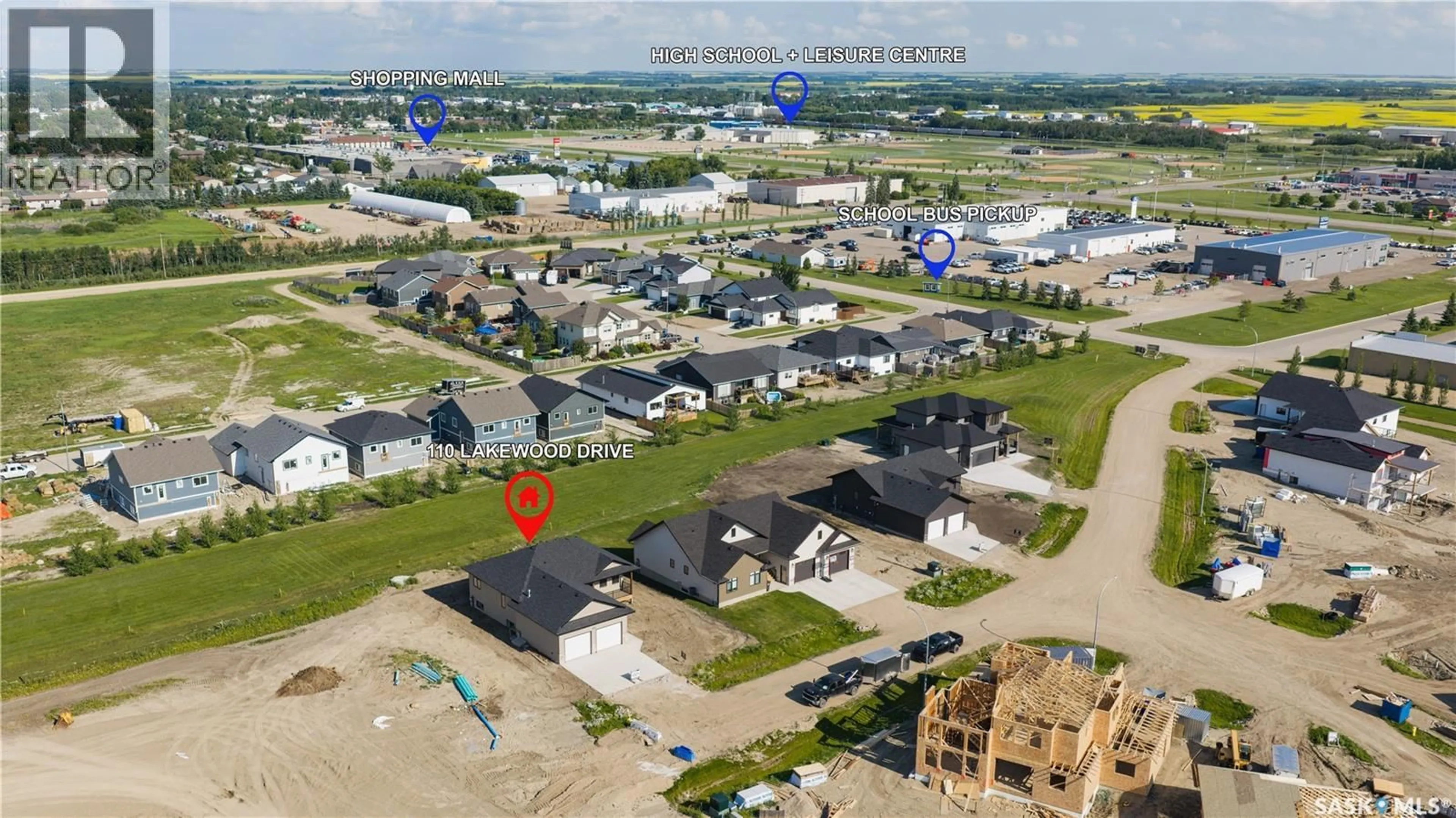 A pic from outside/outdoor area/front of a property/back of a property/a pic from drone, street for 110 LAKEWOOD DRIVE, Humboldt Saskatchewan S0K2A0