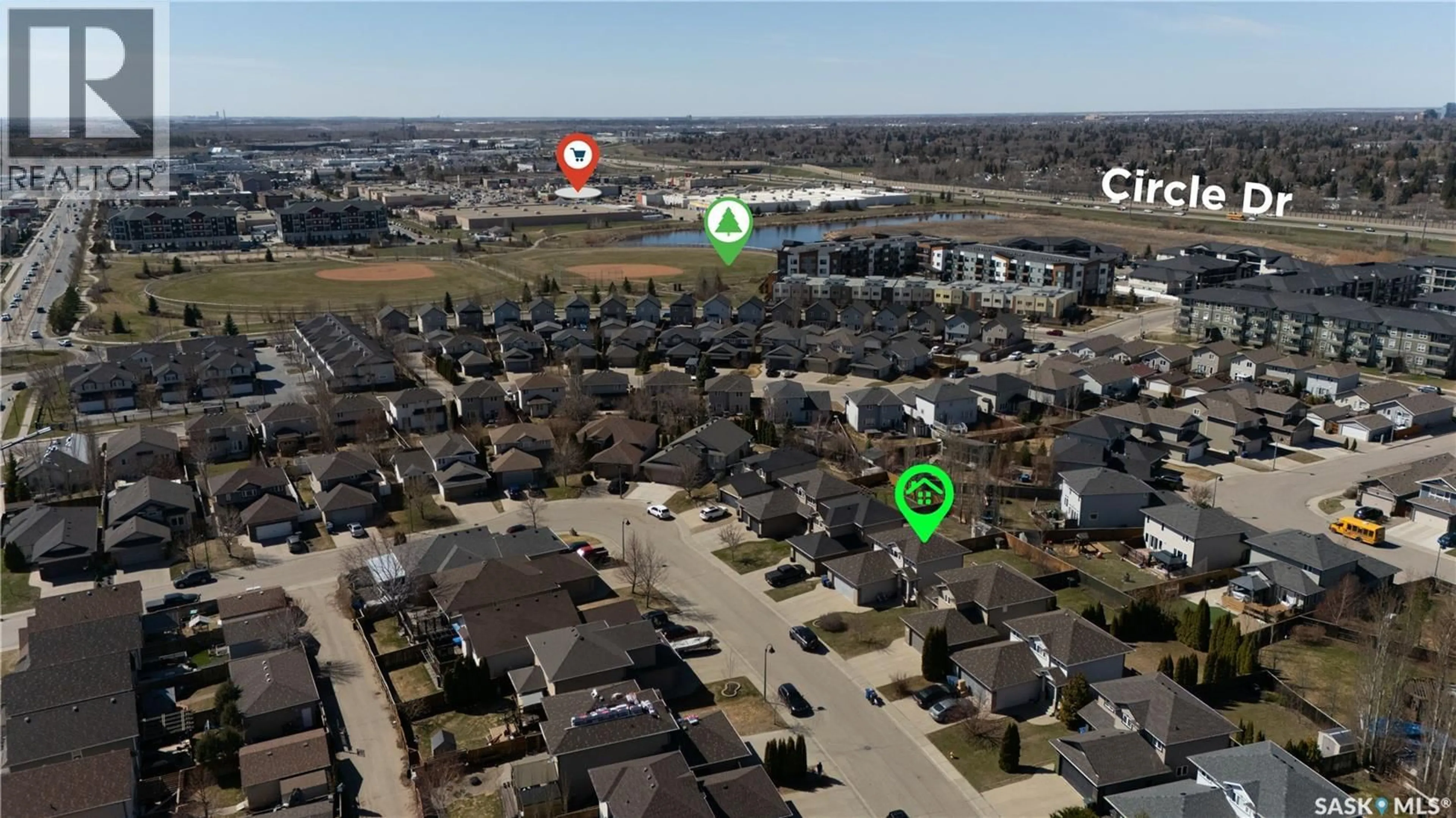 A pic from outside/outdoor area/front of a property/back of a property/a pic from drone, street for 222 STEPNEY CRESCENT, Saskatoon Saskatchewan S7T0A5