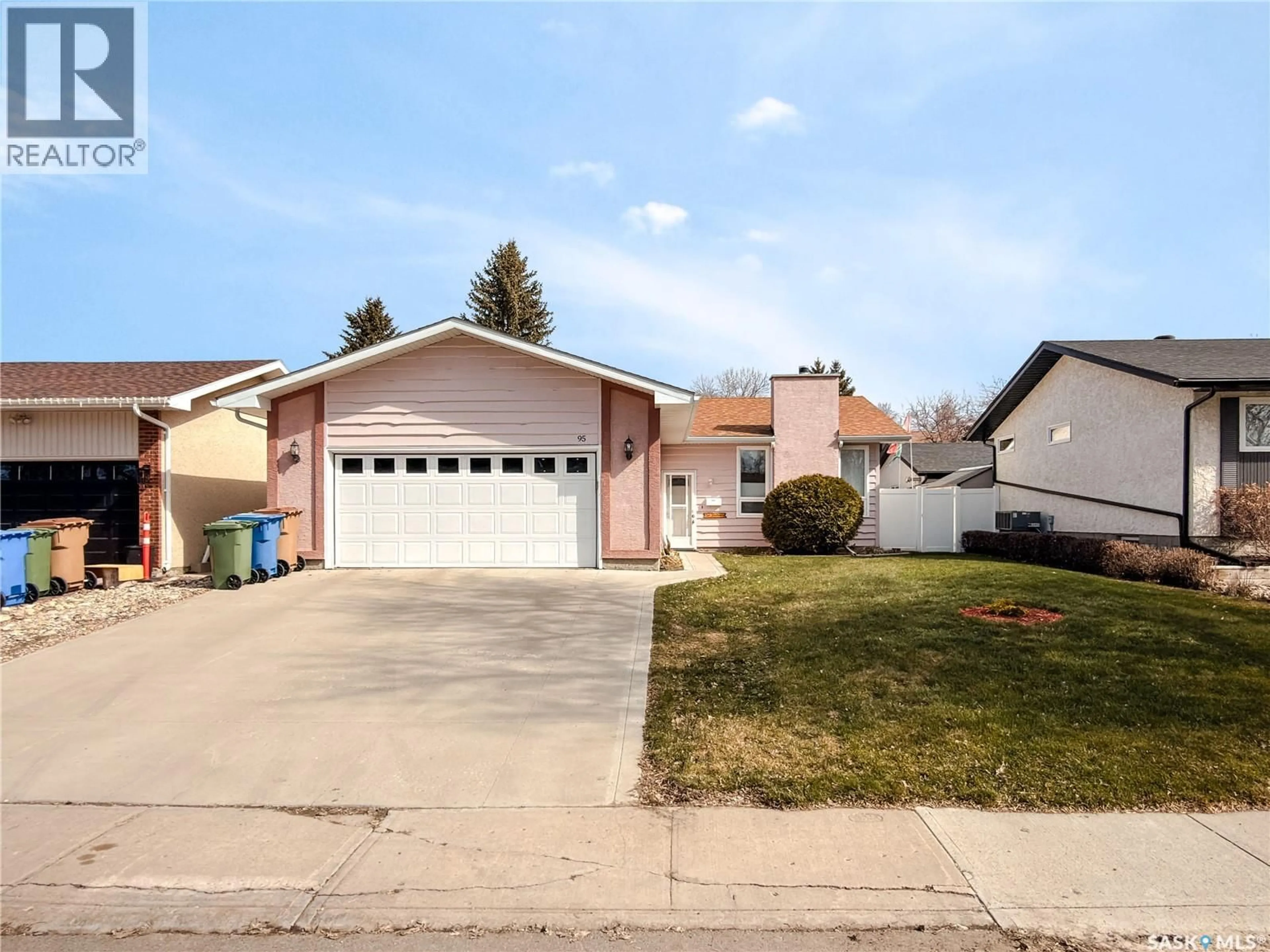 Home with vinyl exterior material, street for 95 PAPPAS CRESCENT, Regina Saskatchewan S4R7G7