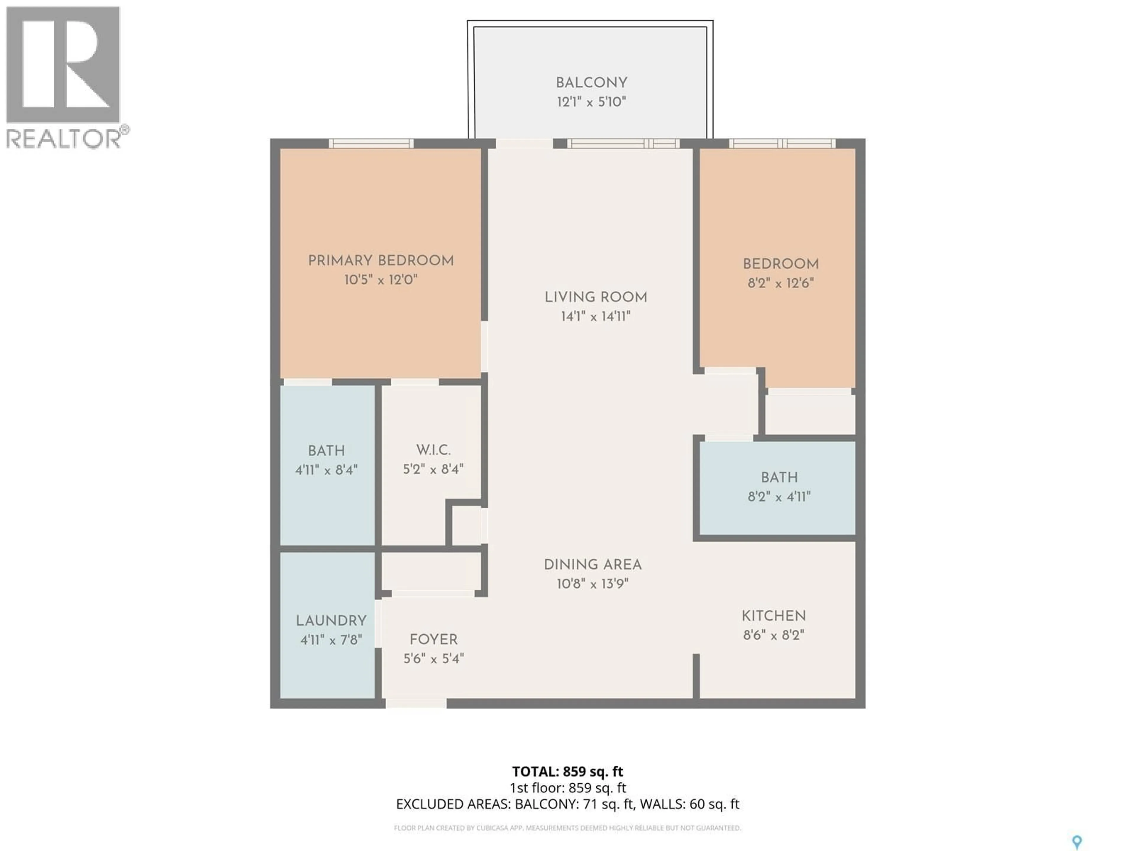 Floor plan for 110 - 5109 WILLIS CRESCENT, Saskatoon Saskatchewan S7T0N5