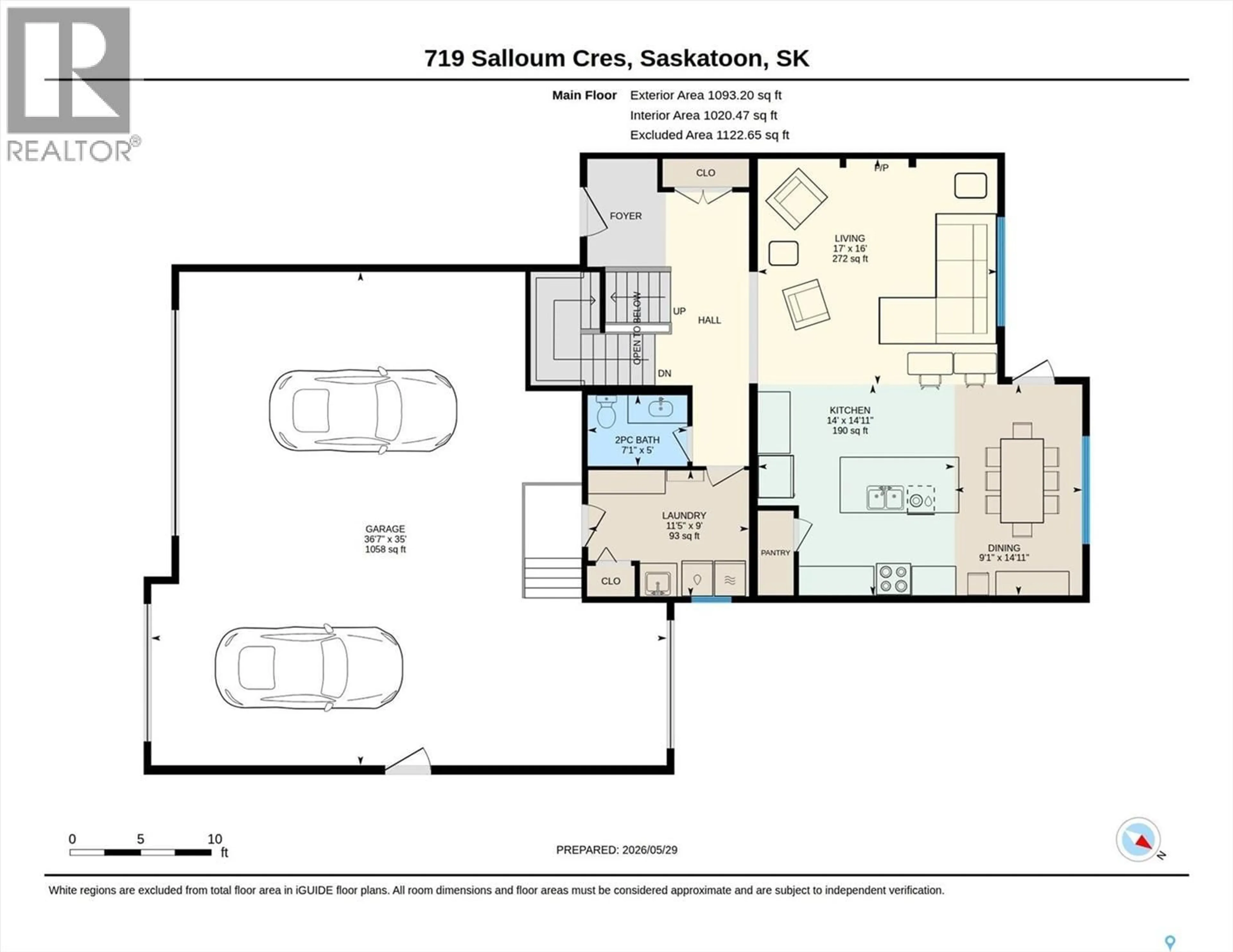 Floor plan for 719 SALLOUM CRESCENT, Saskatoon Saskatchewan S7W0N3