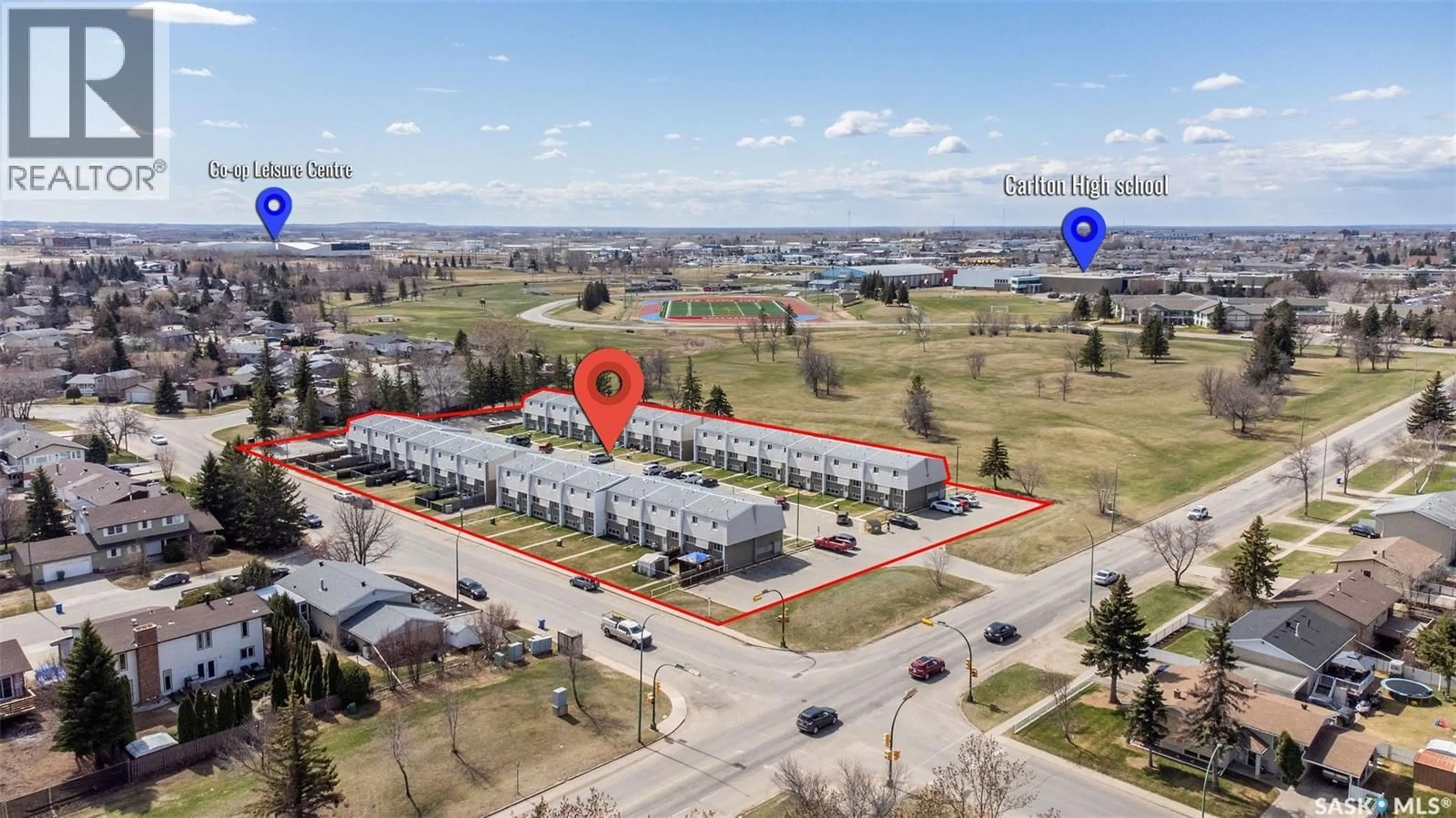 A pic from outside/outdoor area/front of a property/back of a property/a pic from drone, unknown for 2800 DUNN DRIVE, Prince Albert Saskatchewan S6V6P7