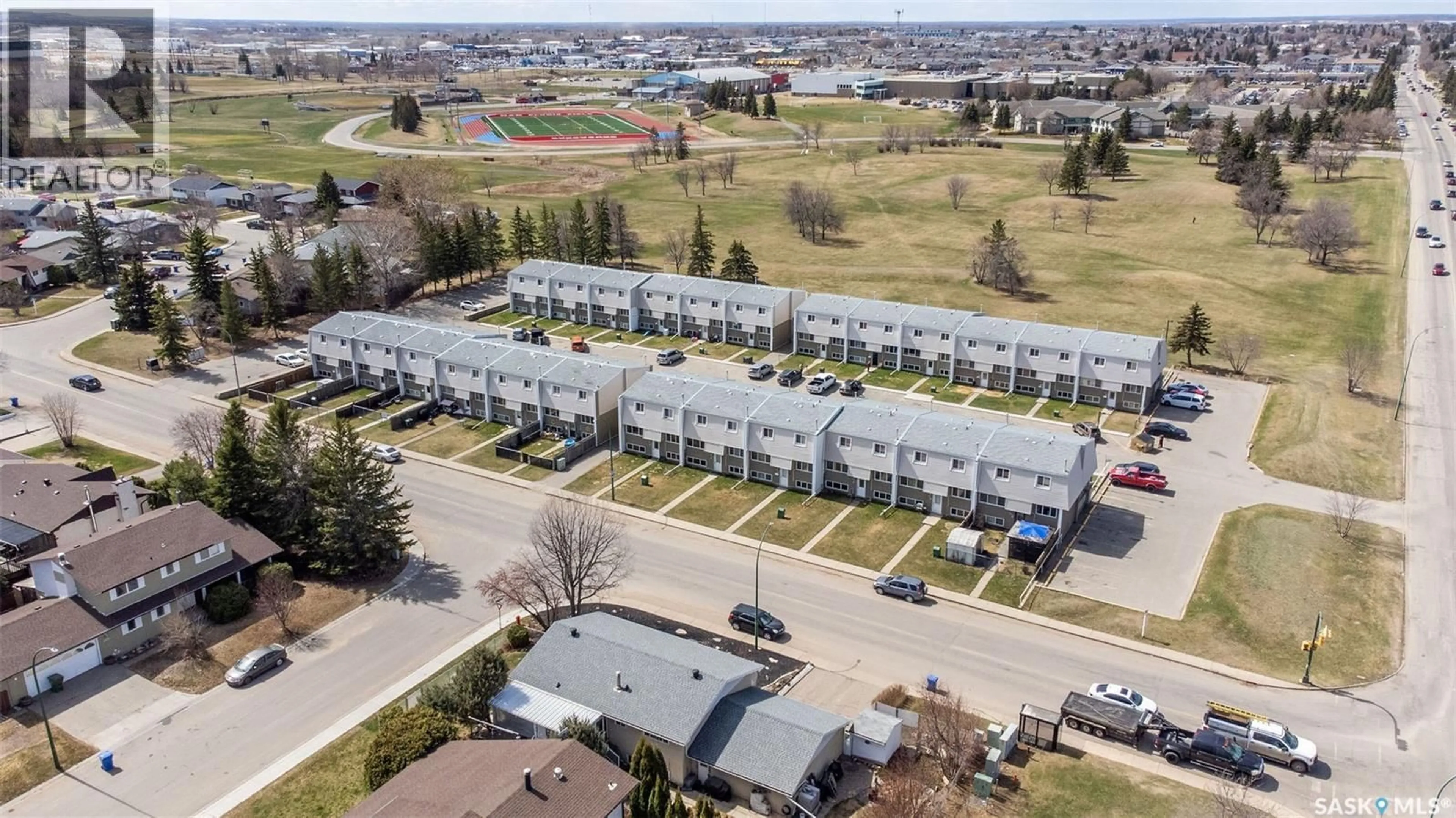 A pic from outside/outdoor area/front of a property/back of a property/a pic from drone, street for 2800 DUNN DRIVE, Prince Albert Saskatchewan S6V6P7