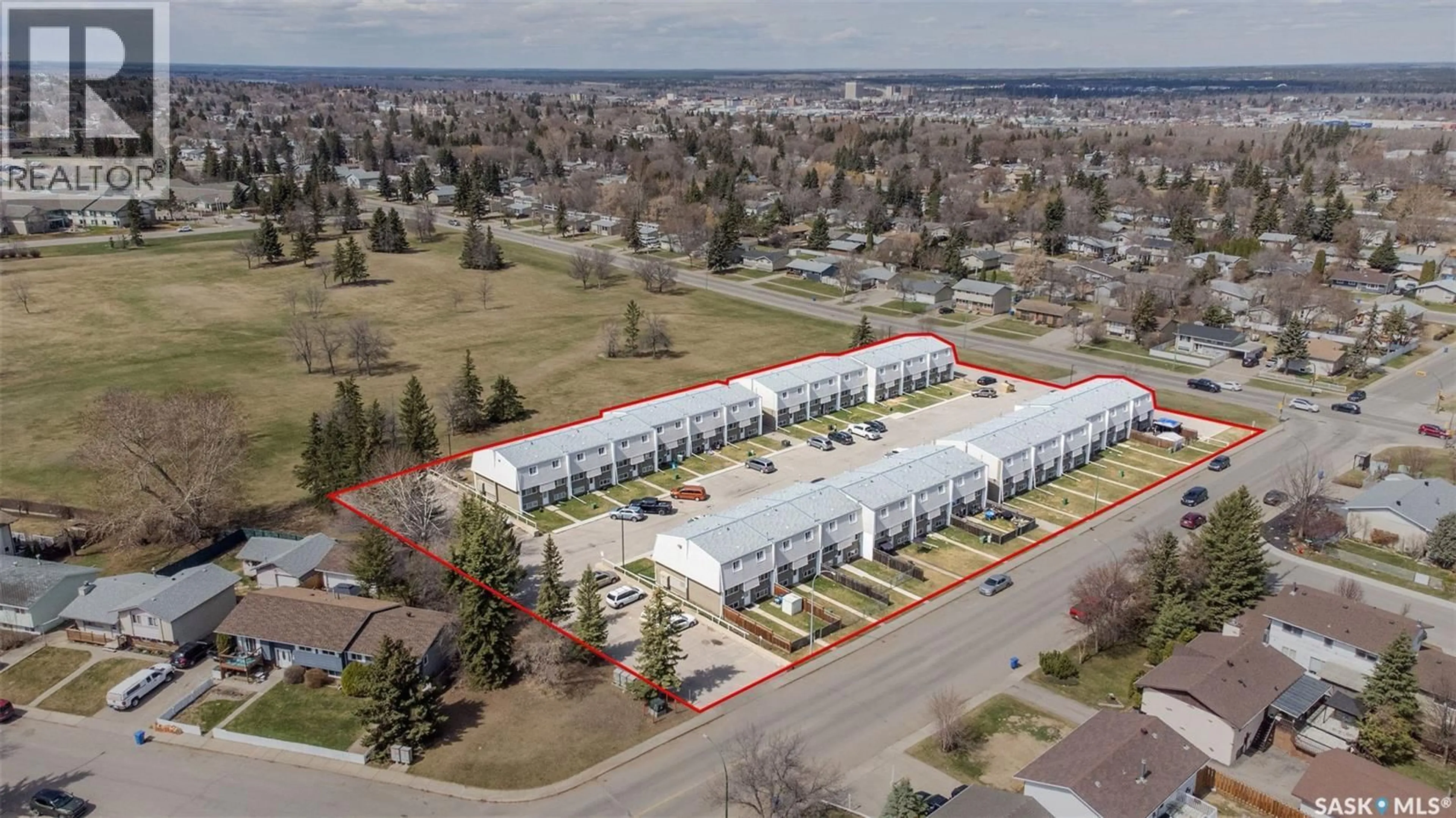 A pic from outside/outdoor area/front of a property/back of a property/a pic from drone, building for 2800 DUNN DRIVE, Prince Albert Saskatchewan S6V6P7