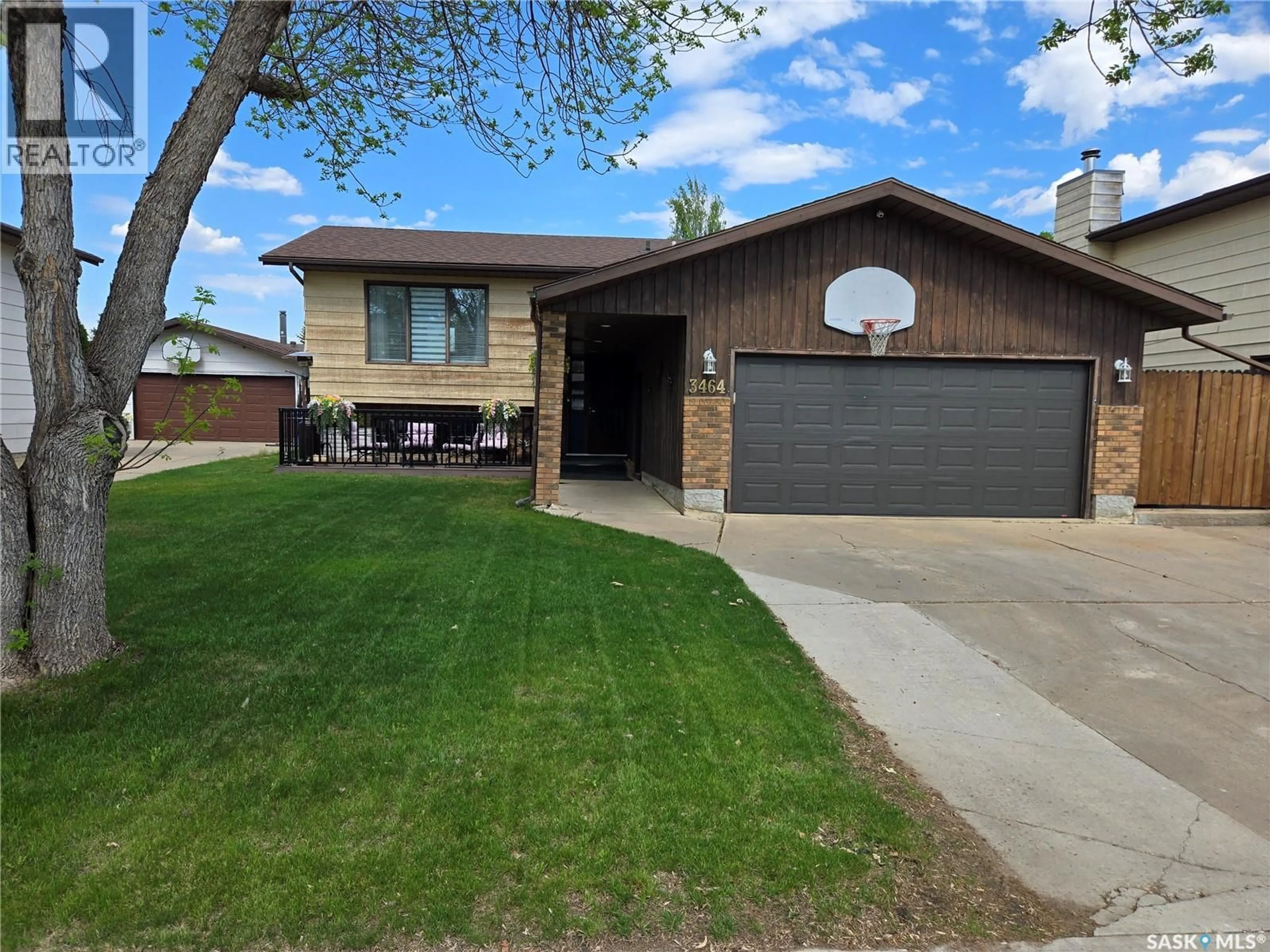 Home with vinyl exterior material, street for 3464 EAGLE CRESCENT, Prince Albert Saskatchewan S6V7W9
