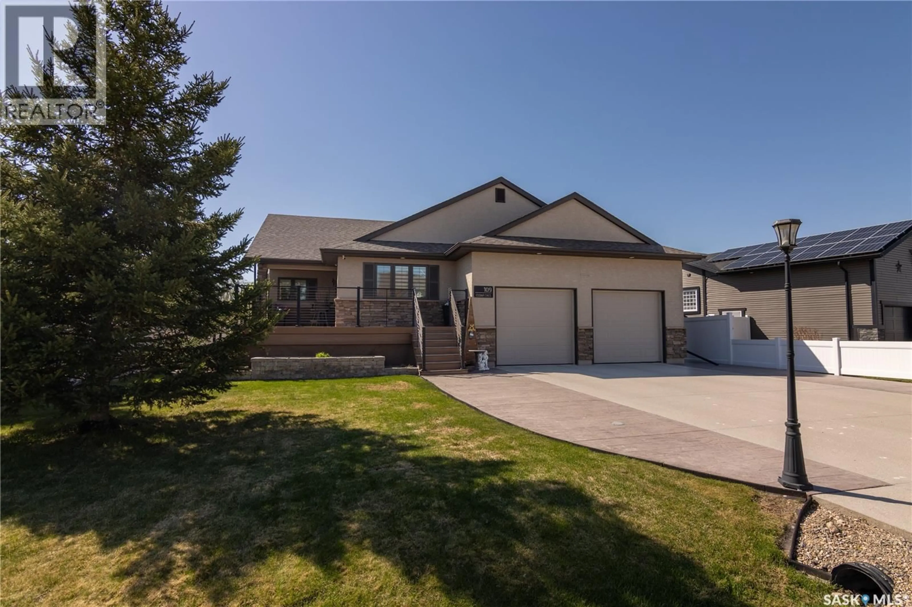 Home with vinyl exterior material, street for 109 CEDAR CRESCENT, Churchbridge Saskatchewan S0A0M0
