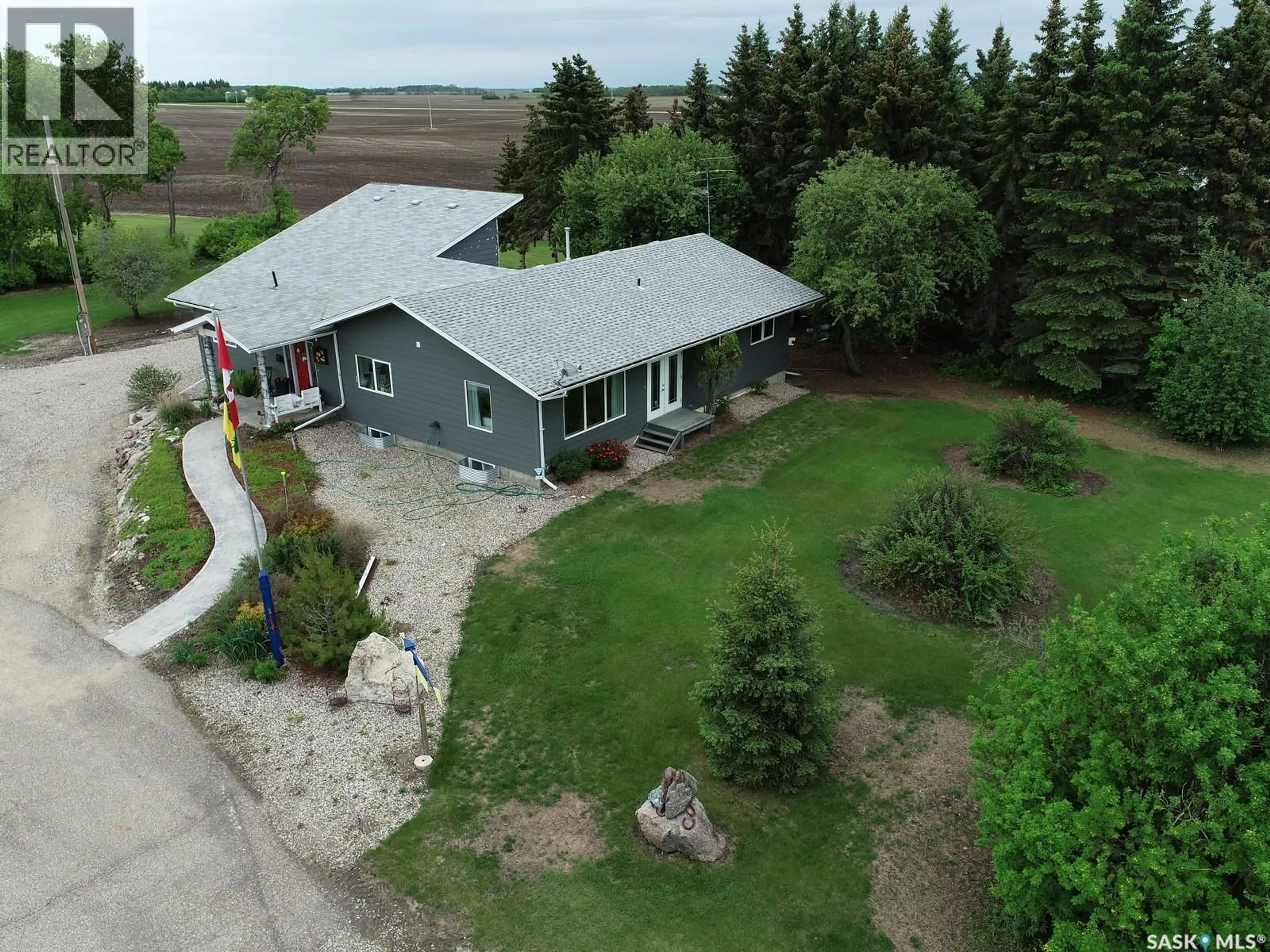 A pic from outside/outdoor area/front of a property/back of a property/a pic from drone, building for CODETTE ACREAGE, Nipawin Rm No. 487 Saskatchewan S0E1E0