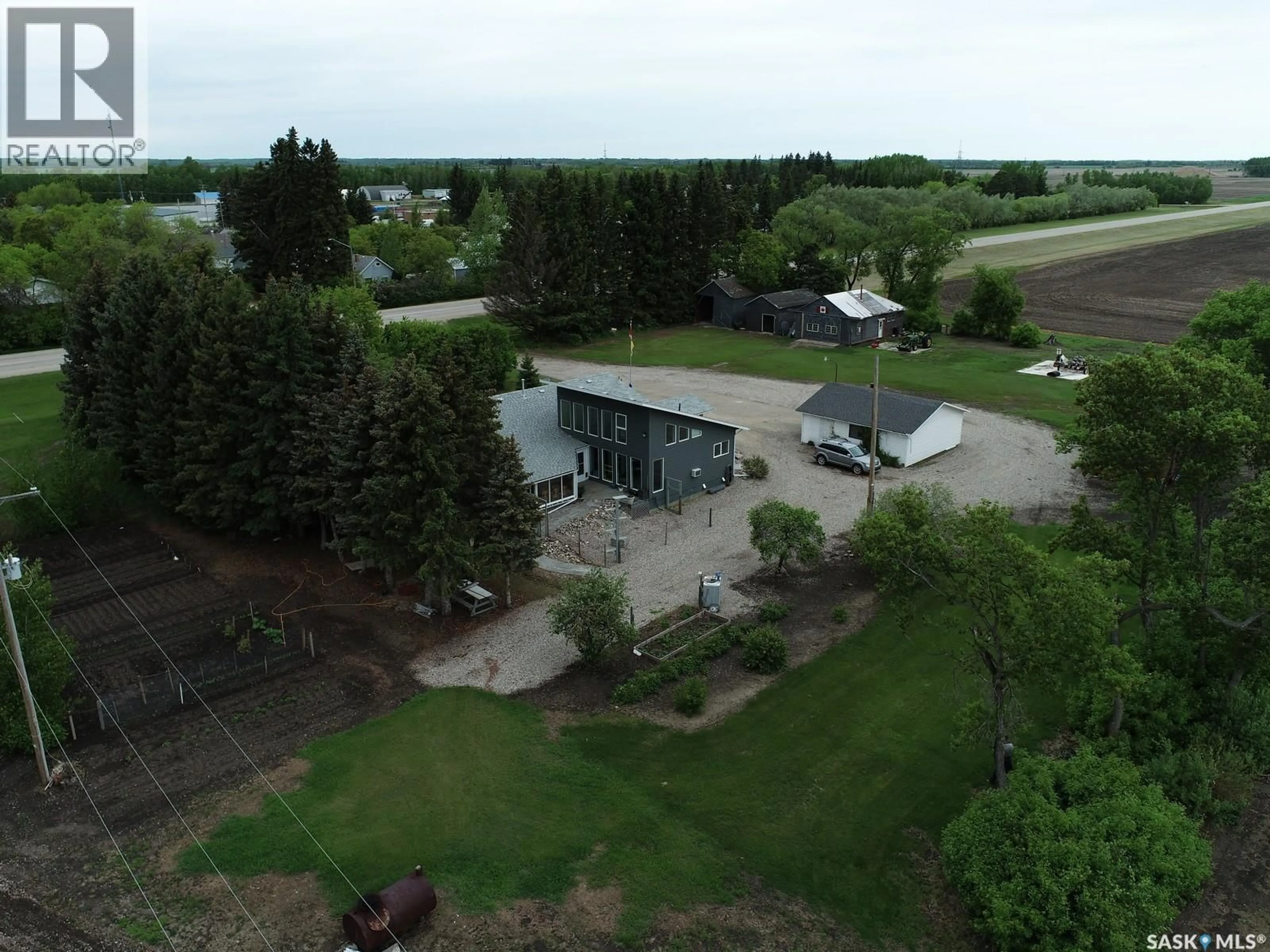 A pic from outside/outdoor area/front of a property/back of a property/a pic from drone, building for CODETTE ACREAGE, Nipawin Rm No. 487 Saskatchewan S0E1E0