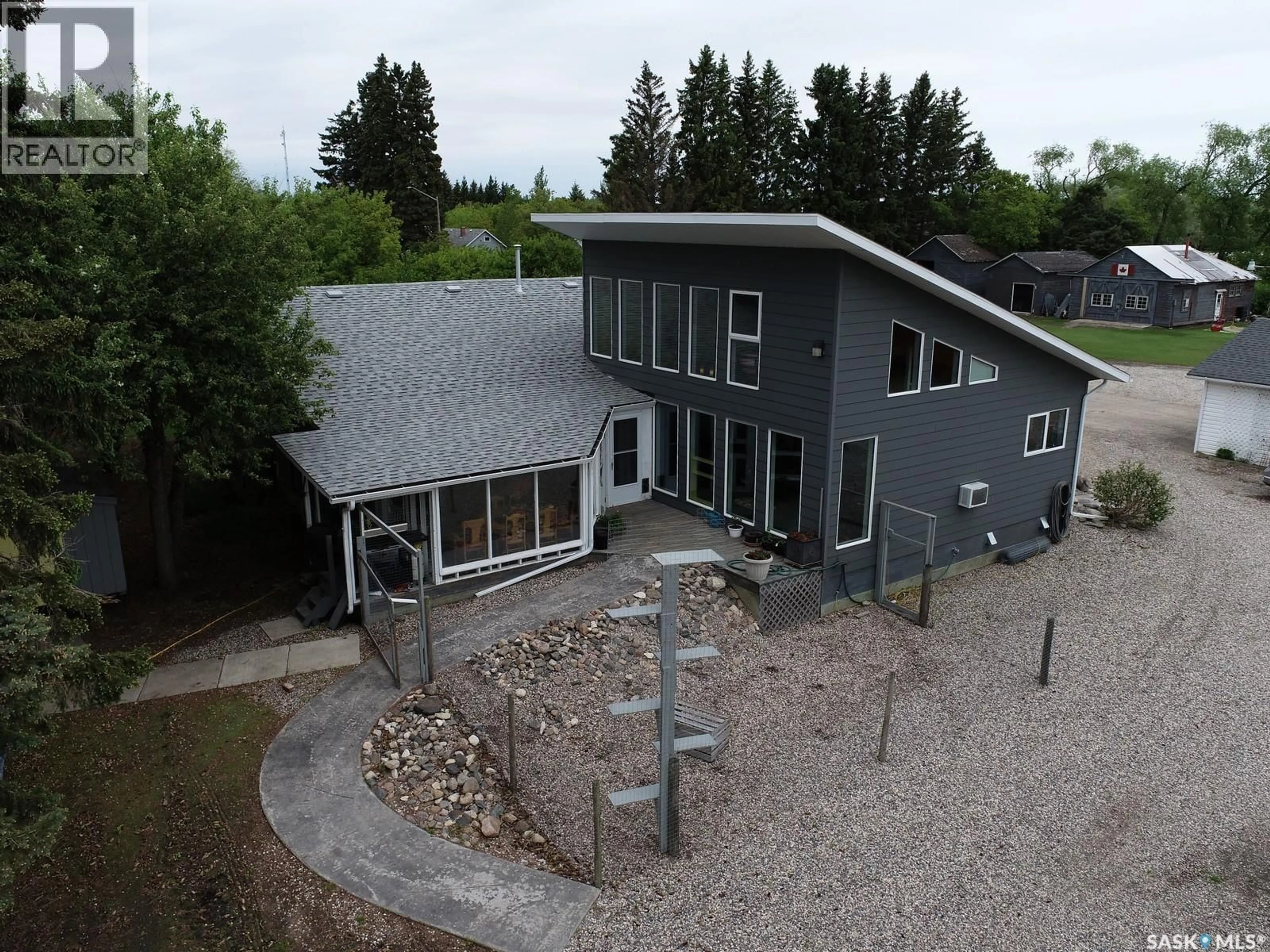 A pic from outside/outdoor area/front of a property/back of a property/a pic from drone, building for CODETTE ACREAGE, Nipawin Rm No. 487 Saskatchewan S0E1E0