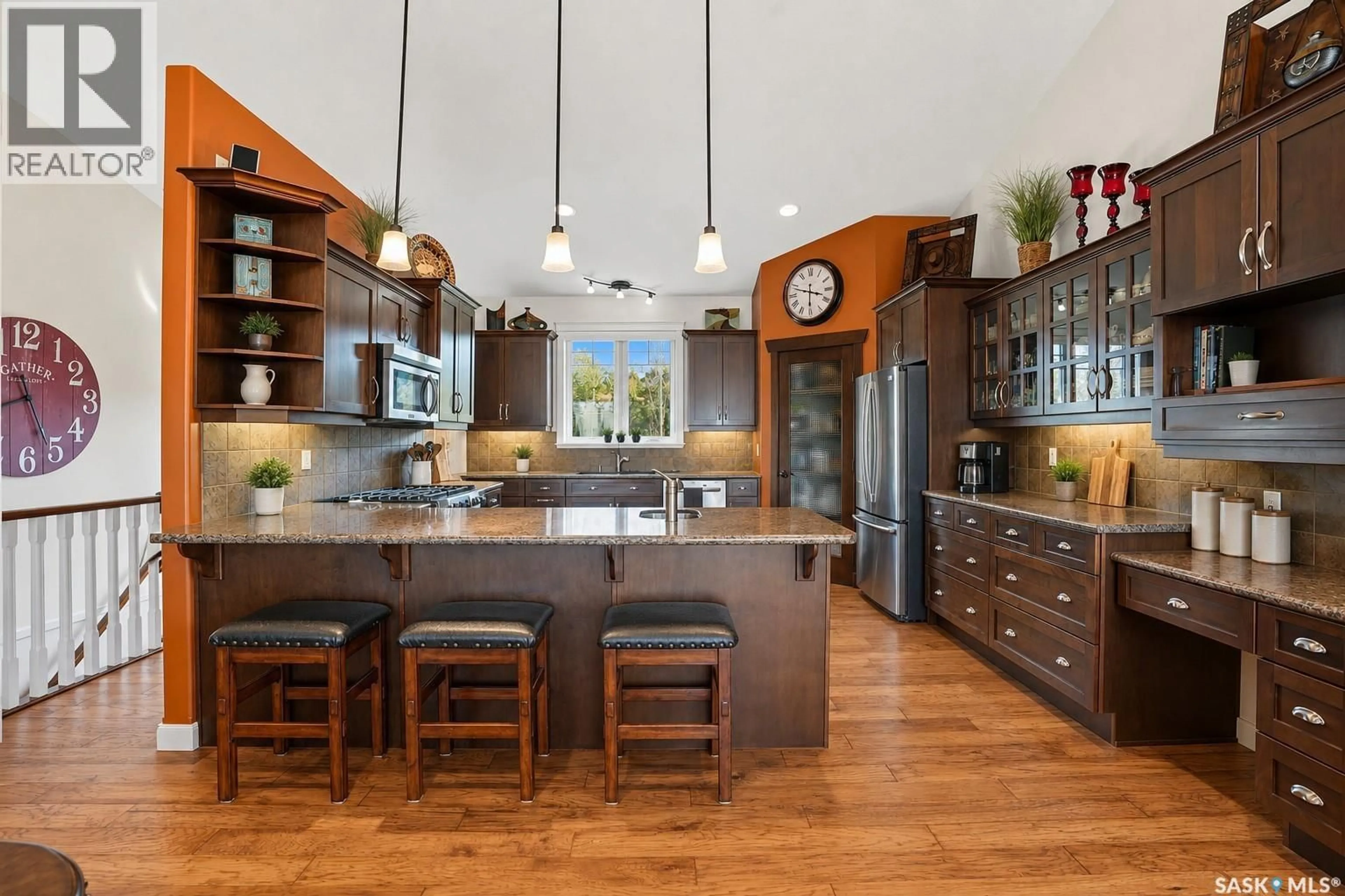Open concept kitchen, ceramic/tile floor for KIRYK ACREAGE, Buckland Rm No. 491 Saskatchewan S6V5R3