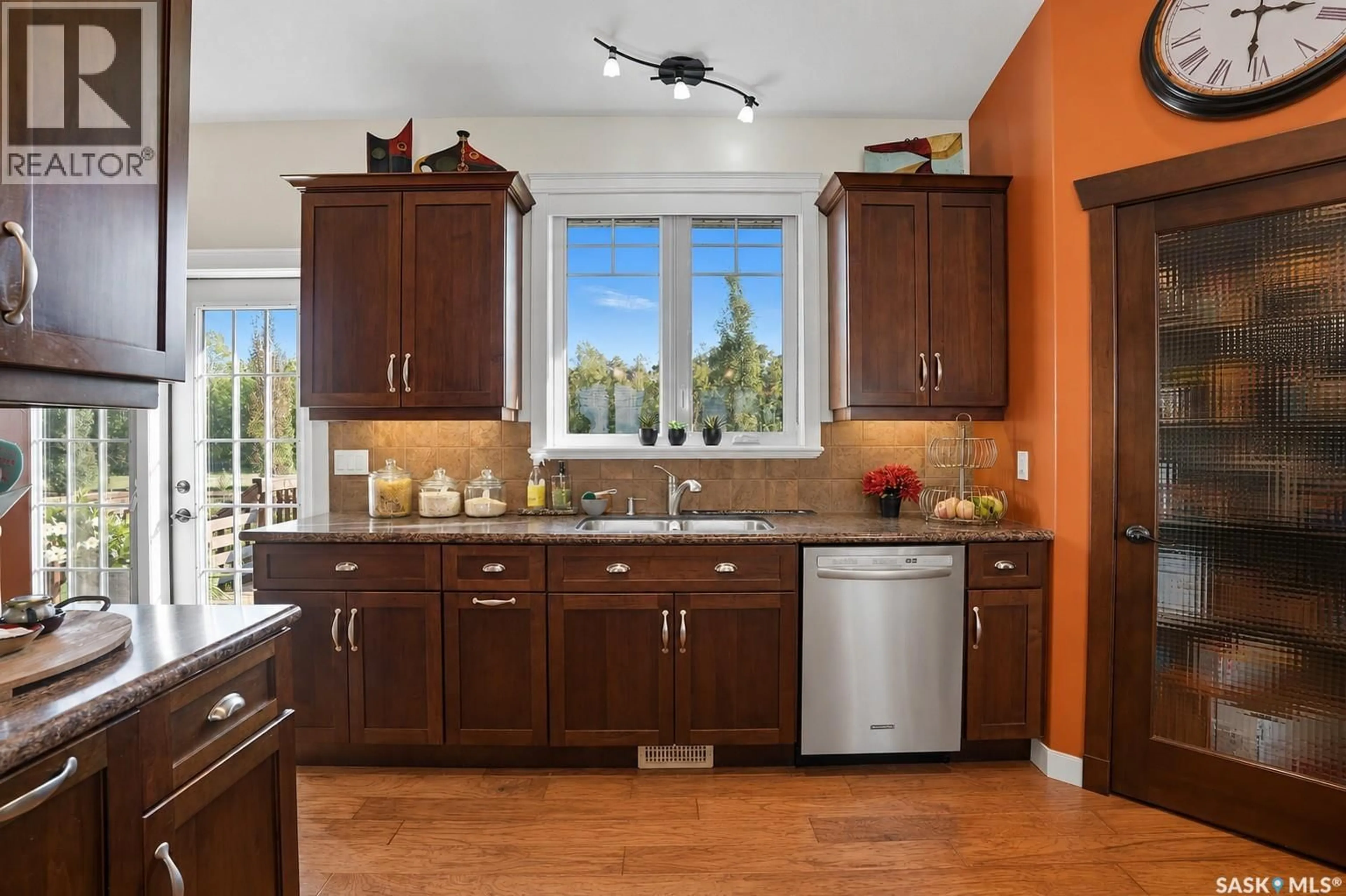 Contemporary kitchen, ceramic/tile floor for KIRYK ACREAGE, Buckland Rm No. 491 Saskatchewan S6V5R3