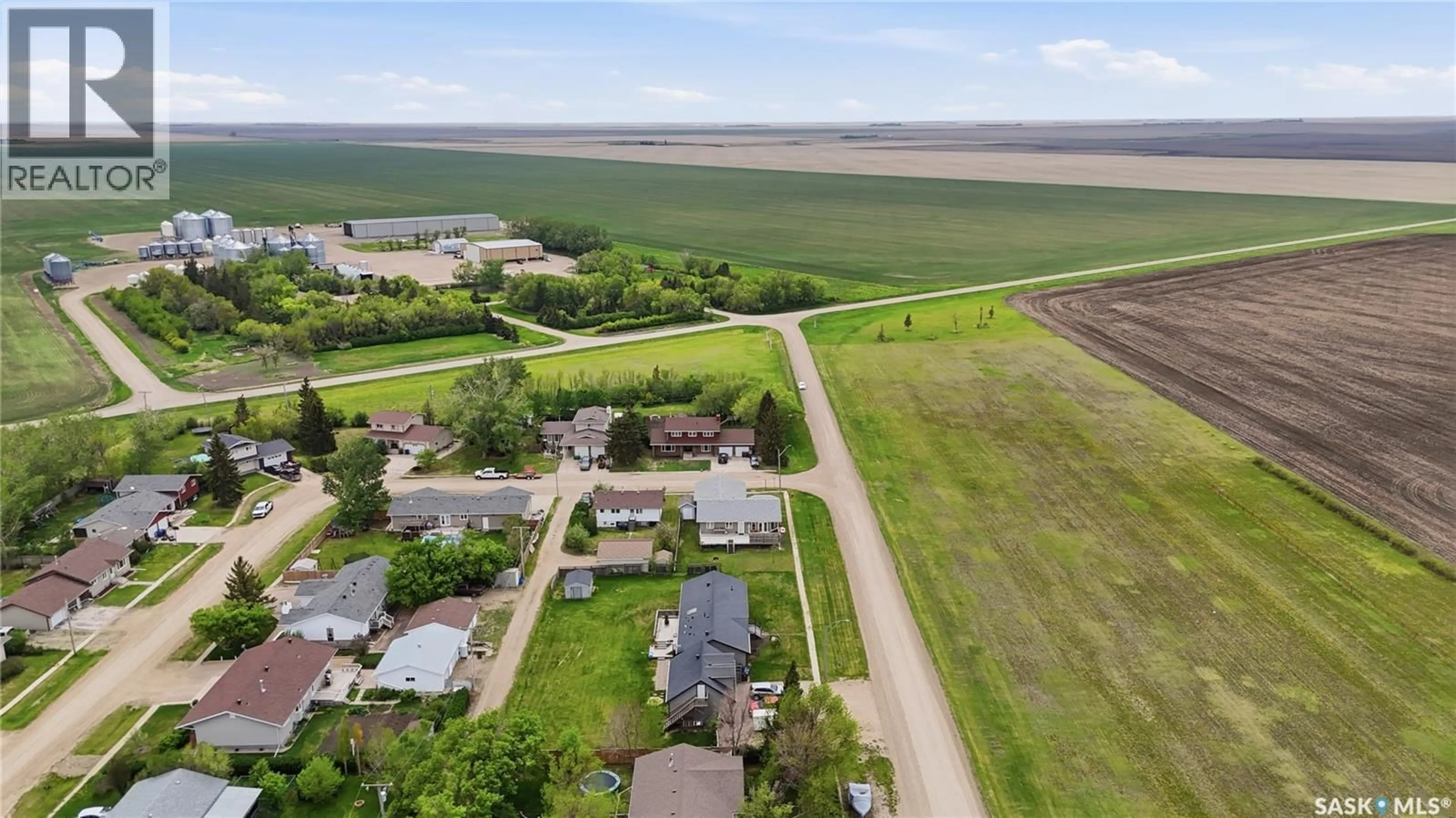 A pic from outside/outdoor area/front of a property/back of a property/a pic from drone, water/lake/river/ocean view for 448 MARTIN CRESCENT, Sedley Saskatchewan S0G4K0