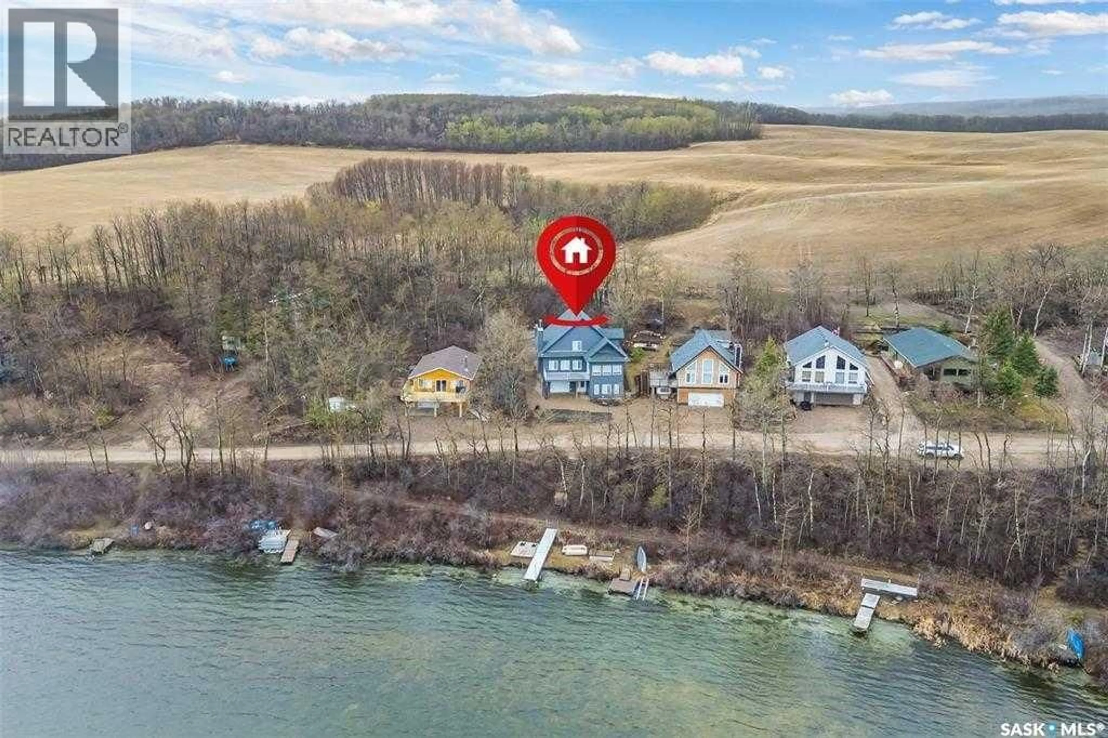 A pic from outside/outdoor area/front of a property/back of a property/a pic from drone, water/lake/river/ocean view for 6 JOANETTE DRIVE, Leask Rm No. 464 Saskatchewan S0J1M0