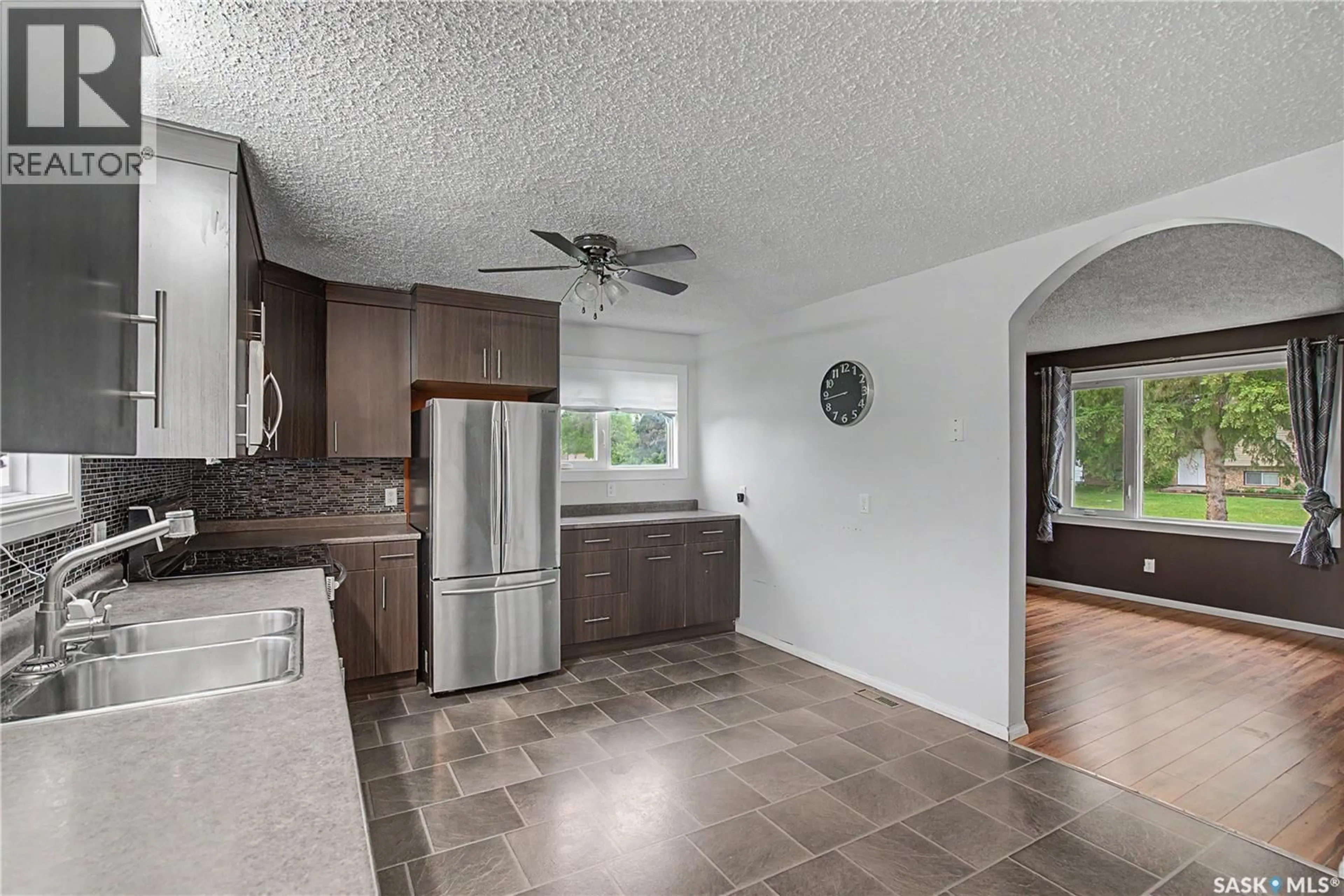Open concept kitchen, ceramic/tile floor for 142 2ND STREET, Pierceland Saskatchewan S0M2K0