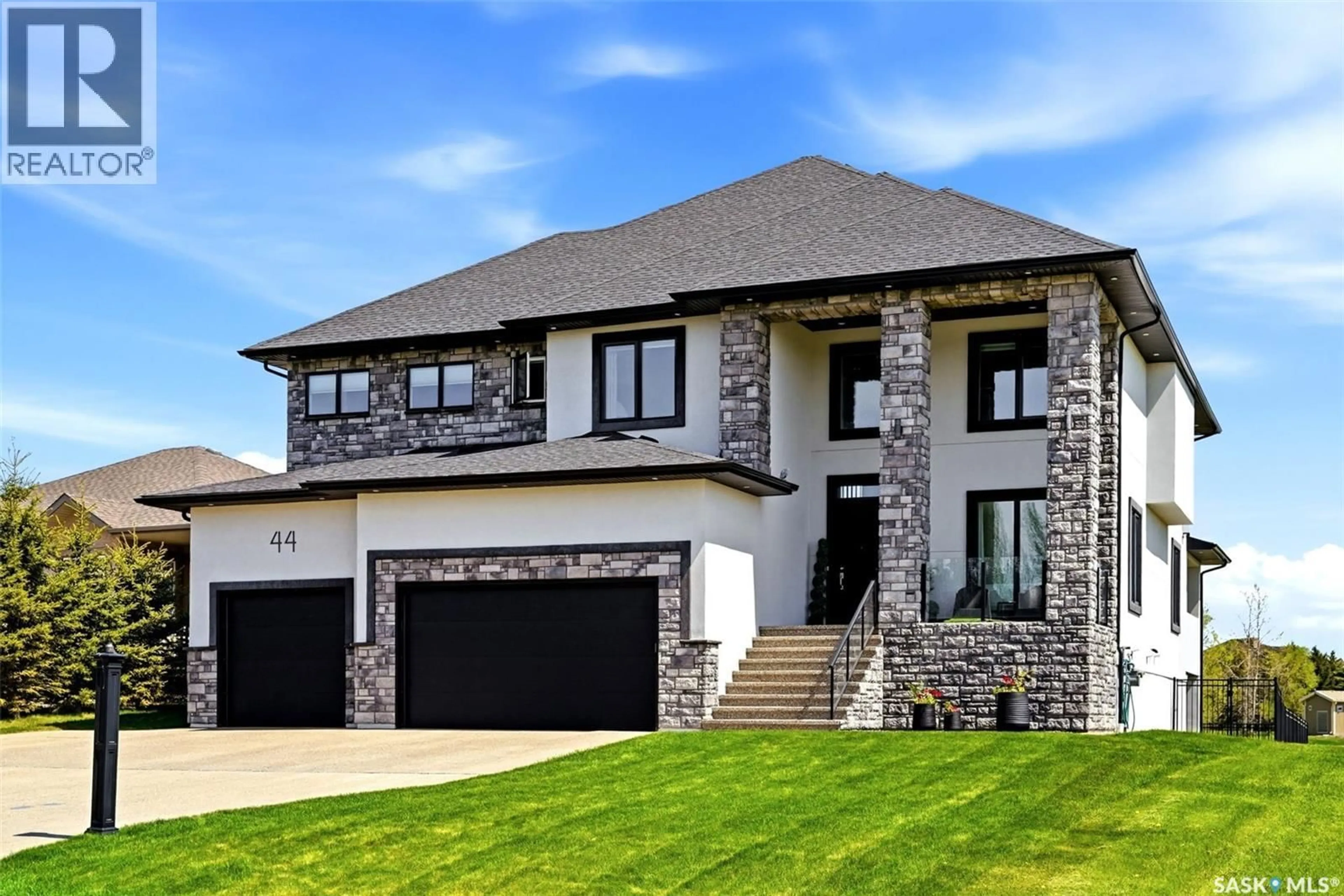 Home with brick exterior material, street for 44 LOTT ROAD, White City Saskatchewan S4L5B1