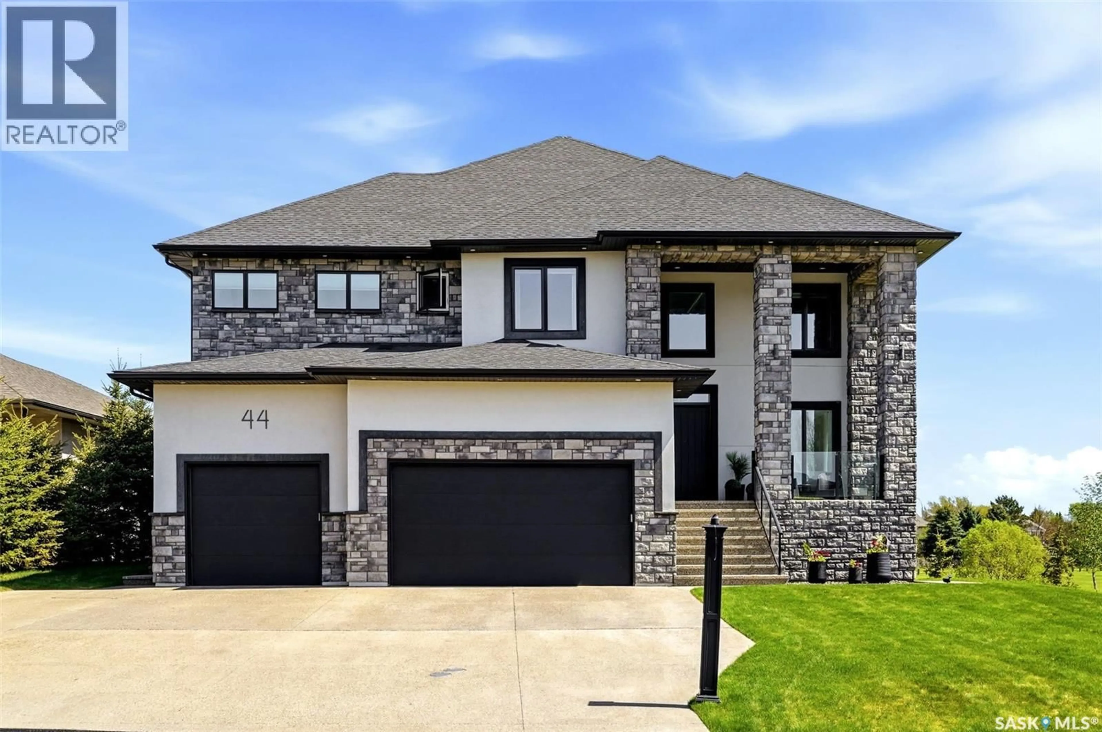 Home with brick exterior material, street for 44 LOTT ROAD, White City Saskatchewan S4L5B1