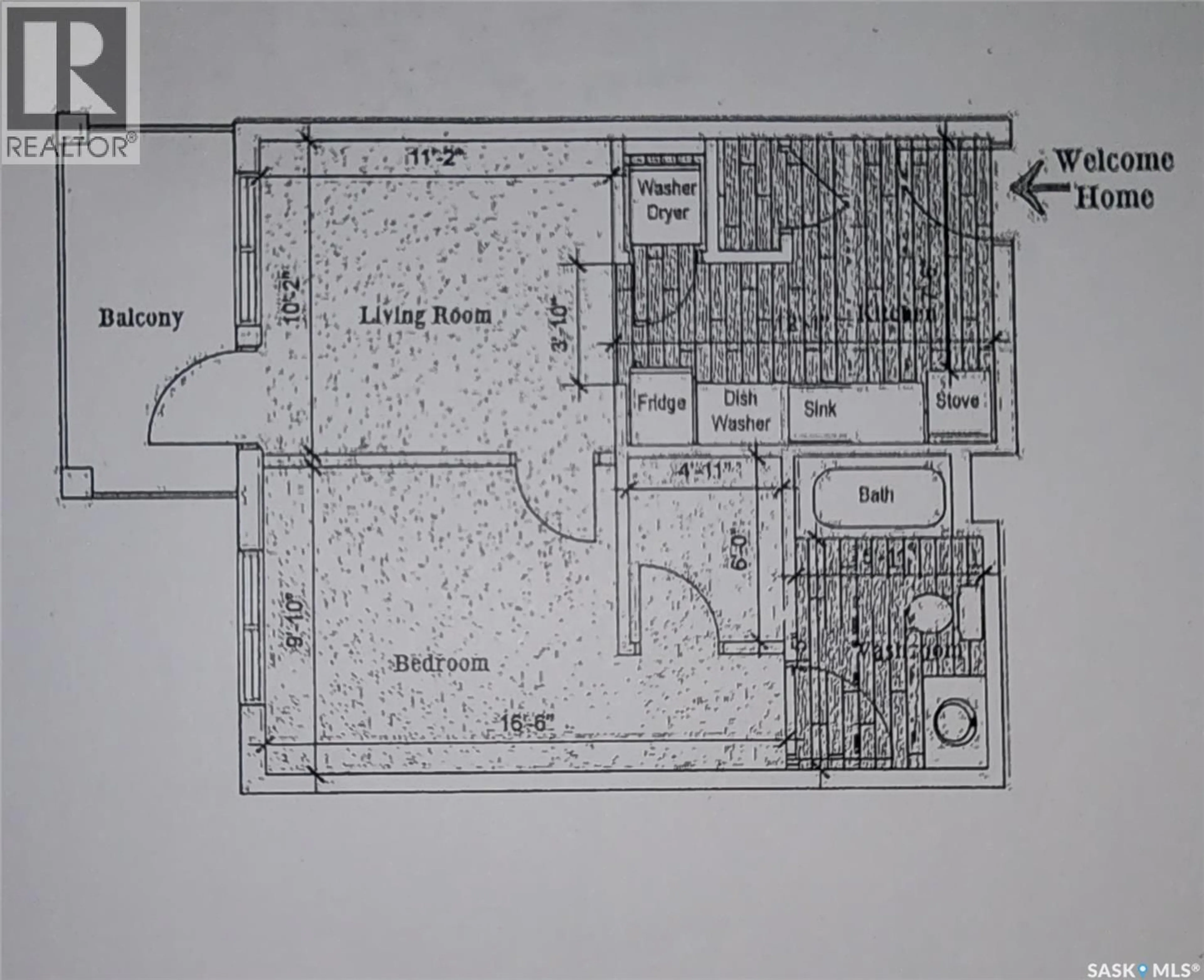 Floor plan for 209 - 680 7TH AVENUE, Melville Saskatchewan S0A2P0