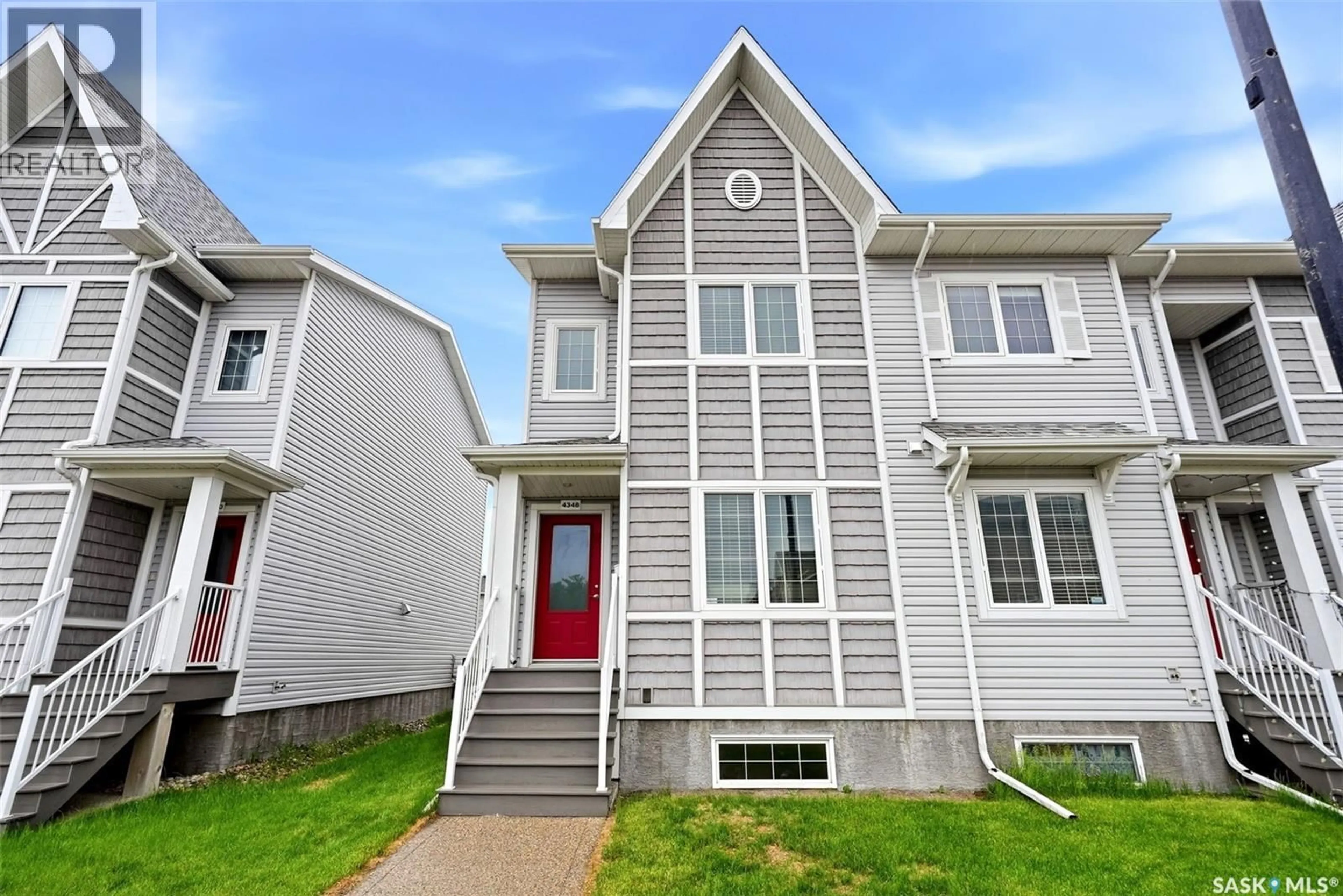 Home with vinyl exterior material, street for 4348 SHAFFER STREET, Regina Saskatchewan S4W0L4