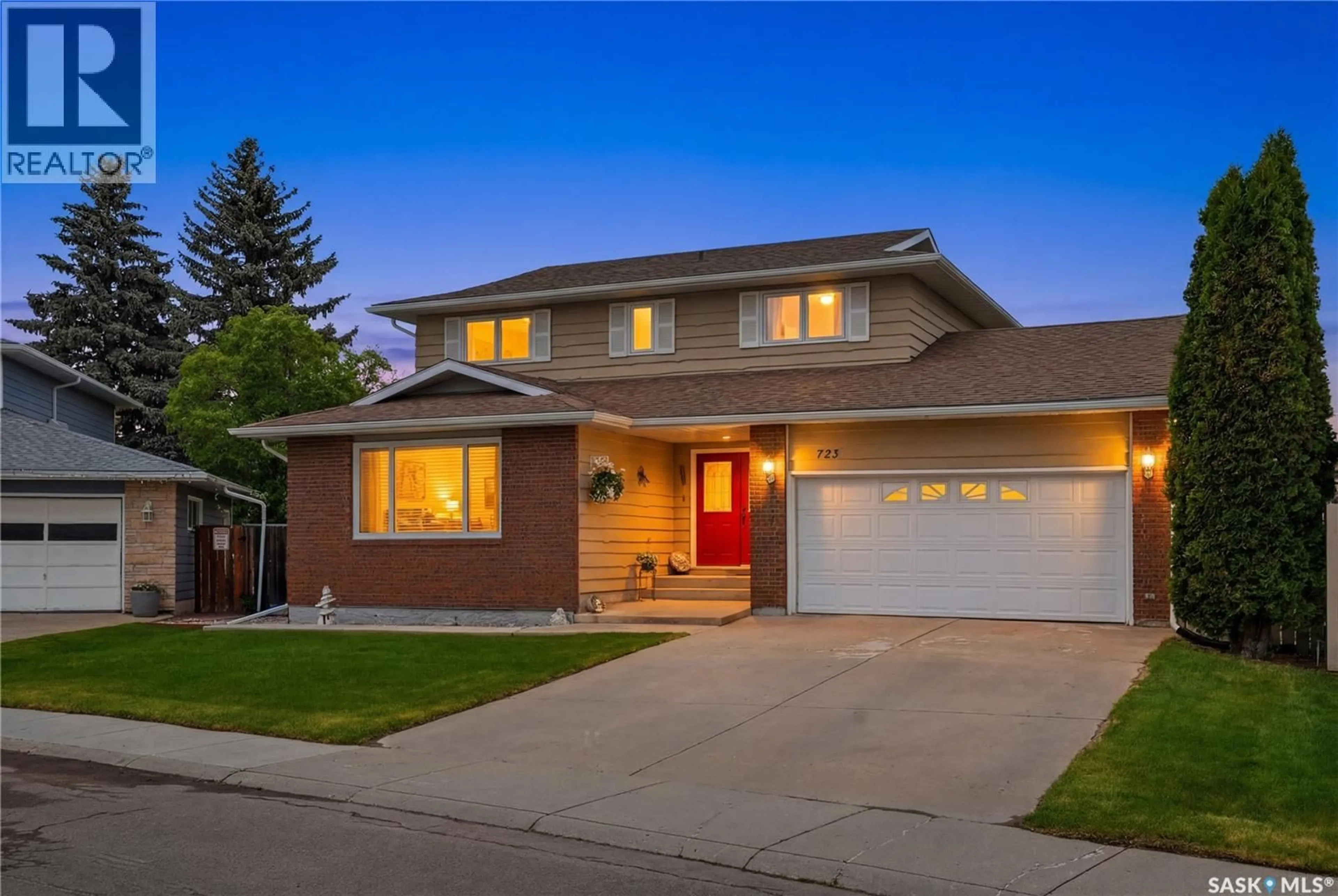 Home with brick exterior material, street for 723 CANDLE COURT, Saskatoon Saskatchewan S7K4Z9