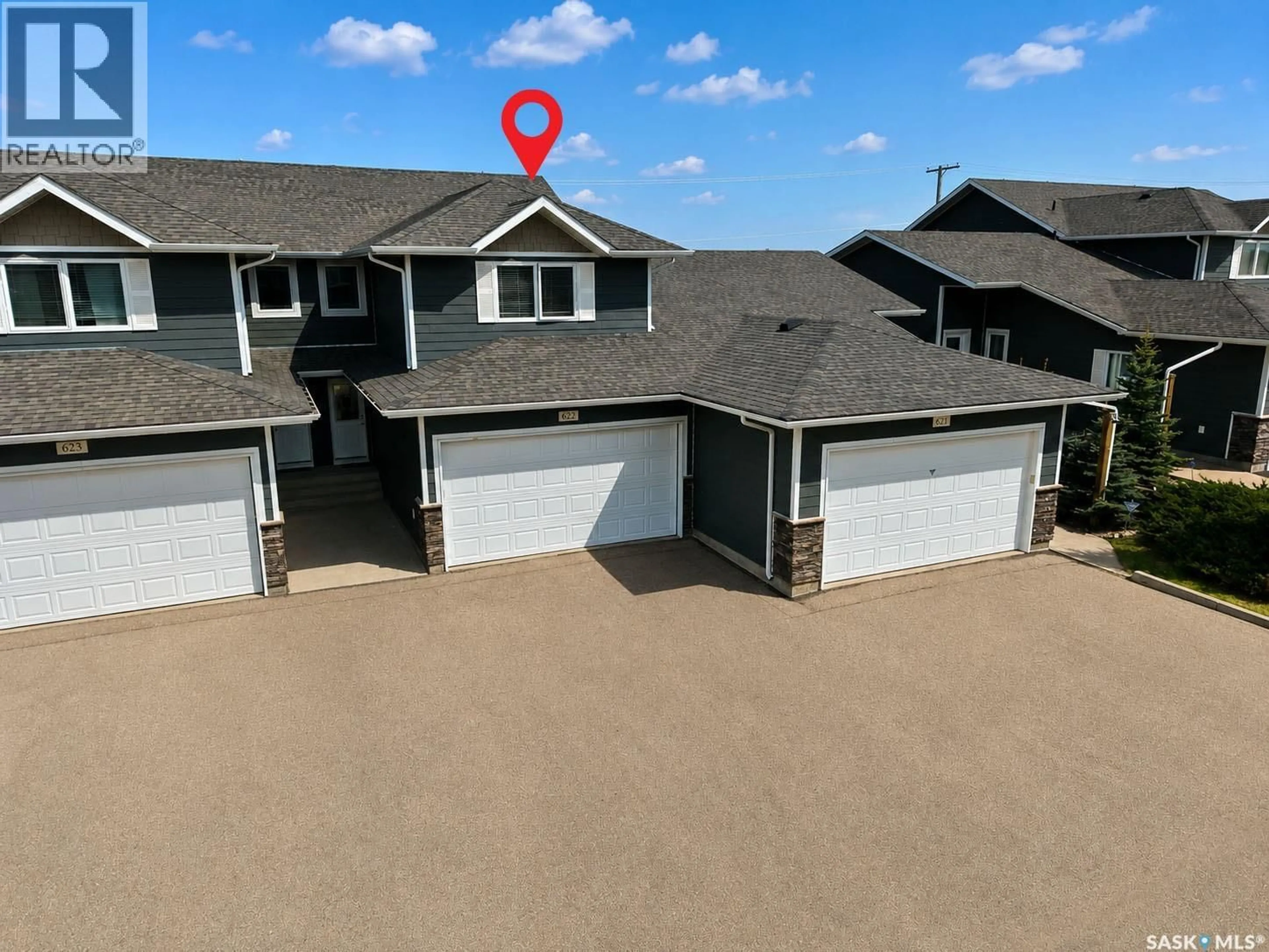 A pic from outside/outdoor area/front of a property/back of a property/a pic from drone, unknown for 622 1851 PEDERSON DRIVE, Prince Albert Saskatchewan S6X0B2